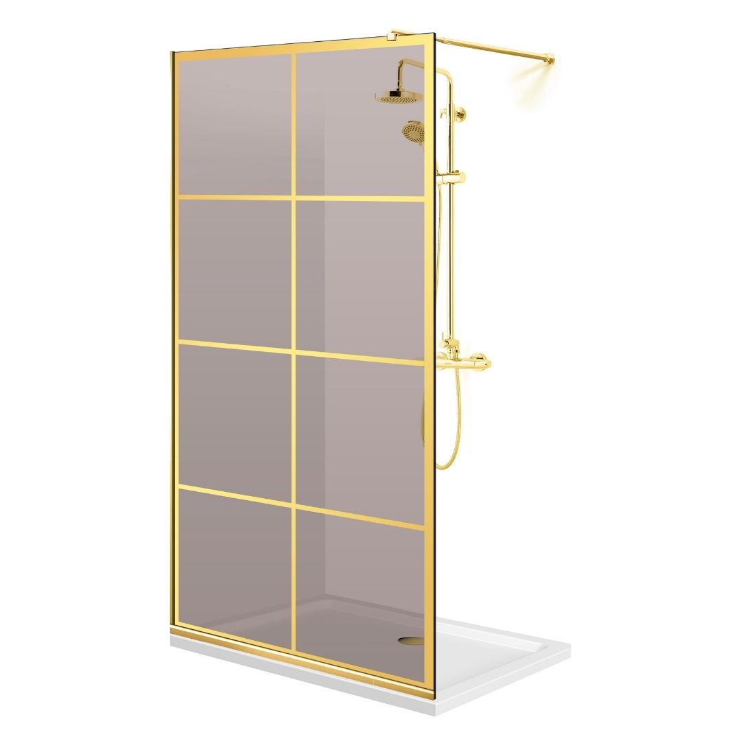Shower Screens Walk-in, Shower Wall Gold, #Bronze #Bronze