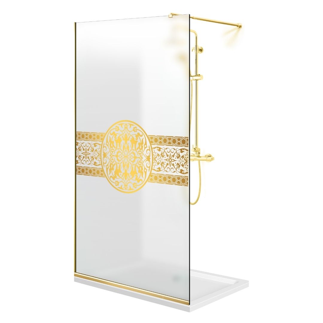 Shower Screens Walk-in, Shower Wall Gold, #Satiné #Matt