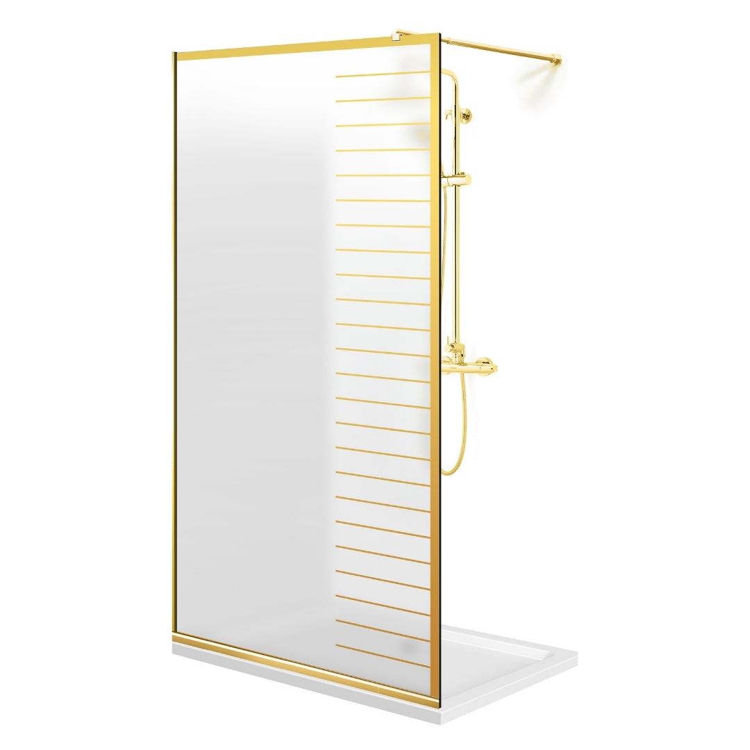 Shower Screens Walk-in, Shower Wall Gold, #Satiné #Matt