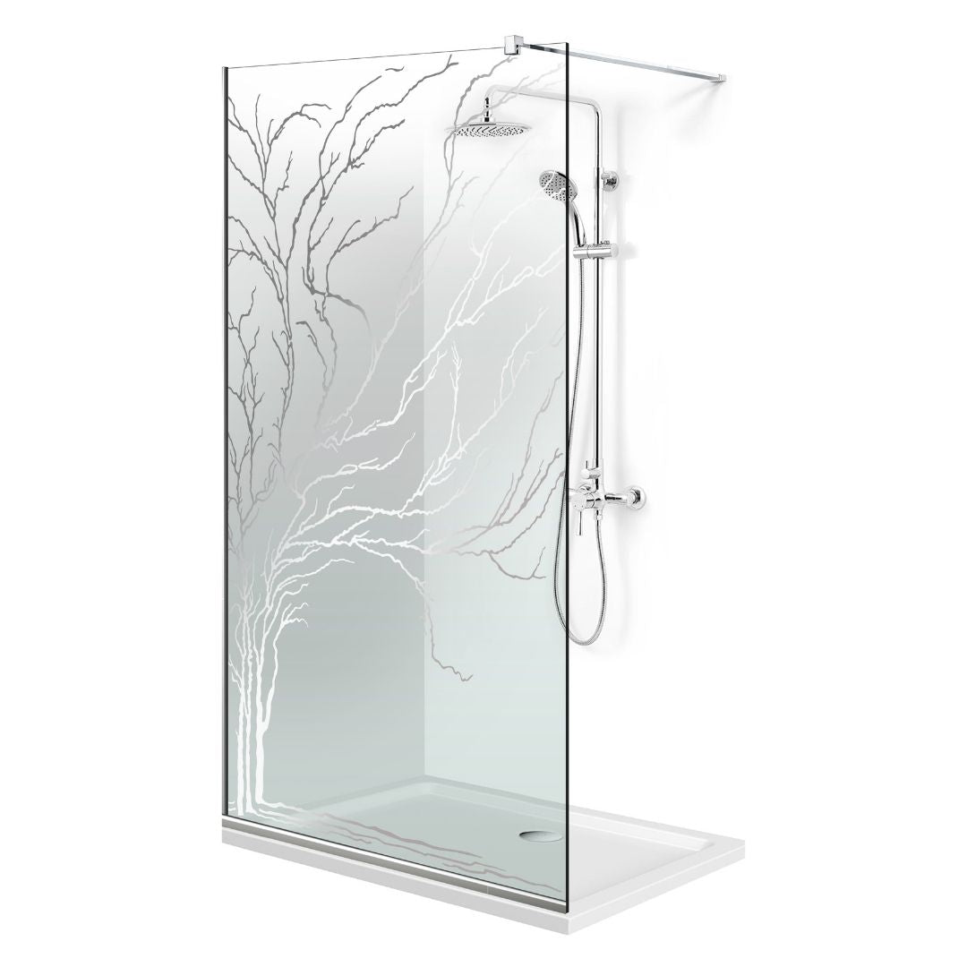 Paravan dus Walk-in, Perete dus Inox, #Clara