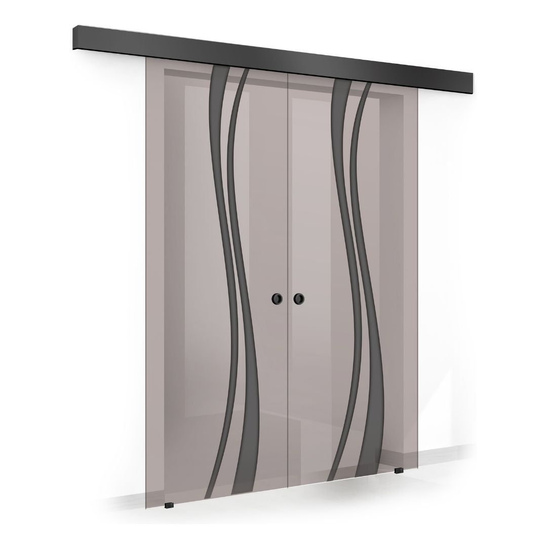 Sliding glass door, interior Glass door #Bronze