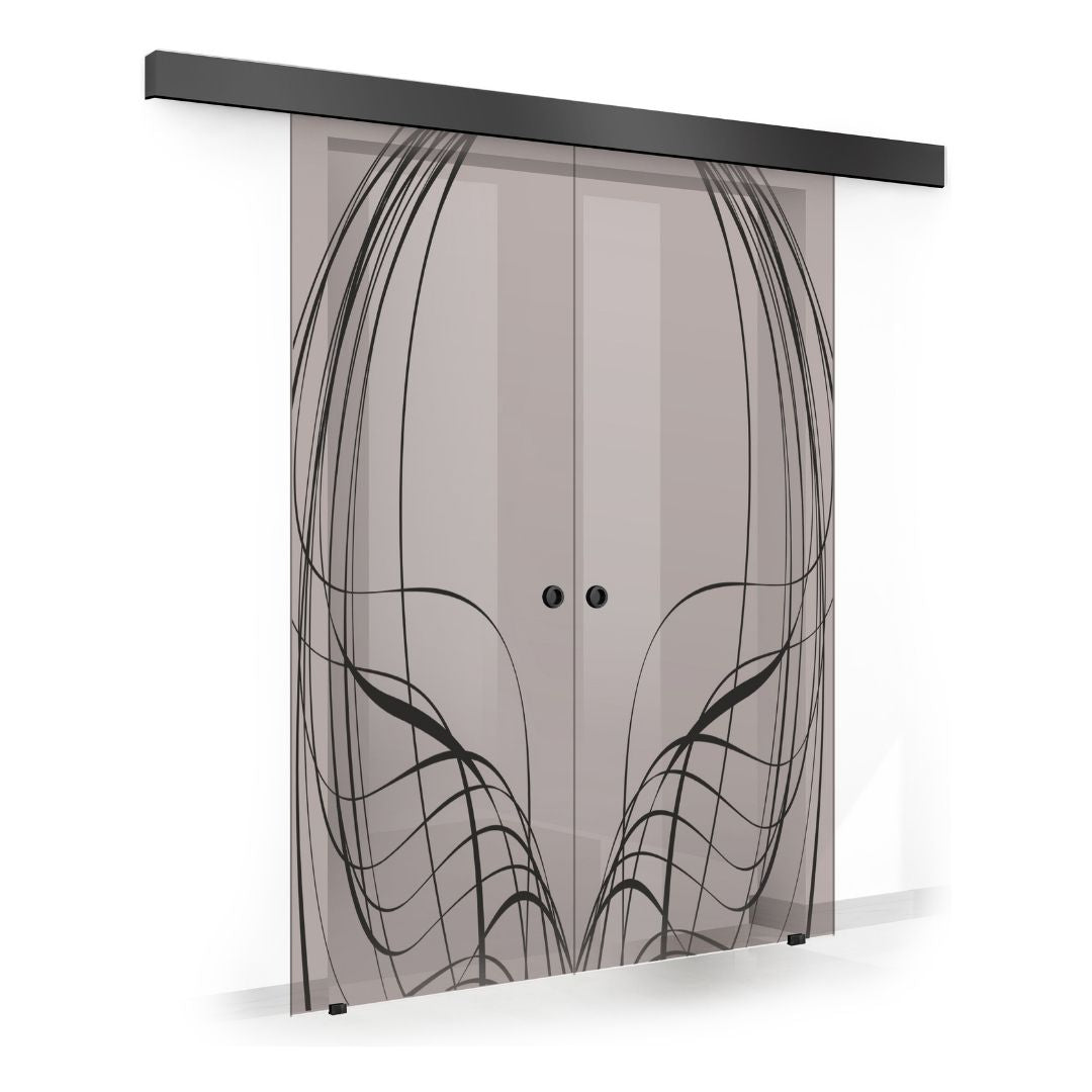 Sliding glass door, interior Glass door #Bronze