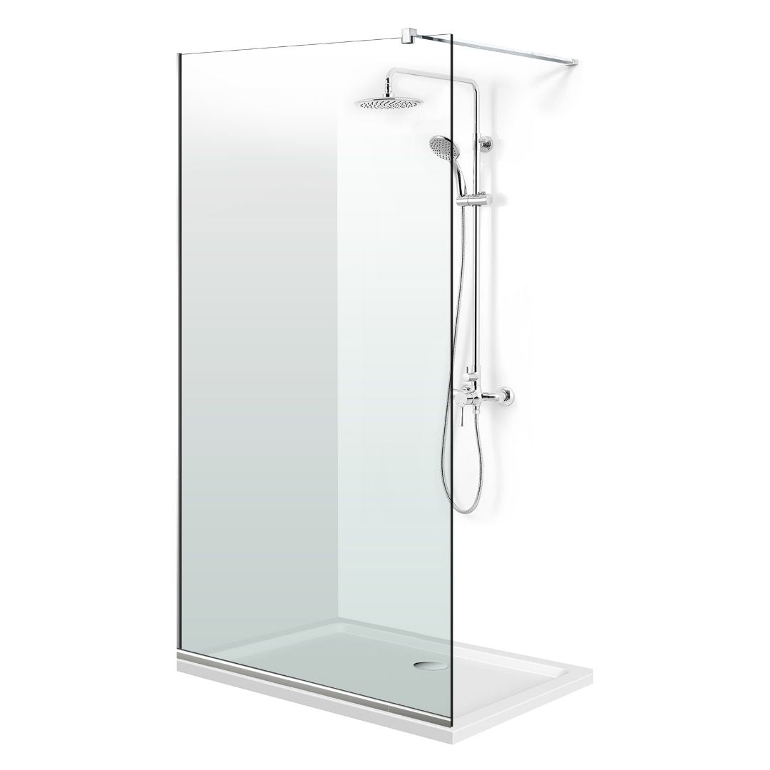 Paravan dus Walk-in, Perete dus Inox, #Clara