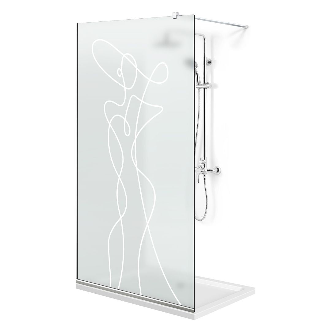 Shower Screens Walk-in, Shower wall Stainless steel, #Satin #Matt