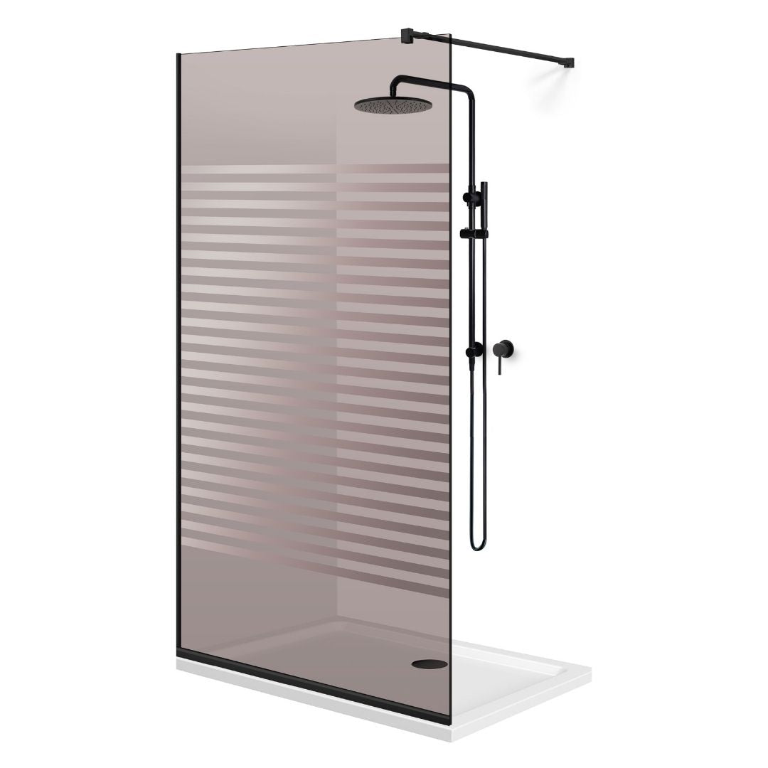 Shower Screens Walk-in, Black shower wall, #Bronze #Bronze