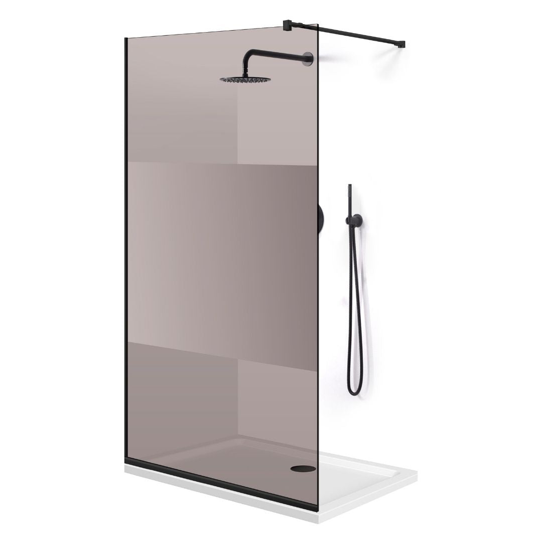 Shower Screens Walk-in, Black shower wall, #Bronze #Bronze