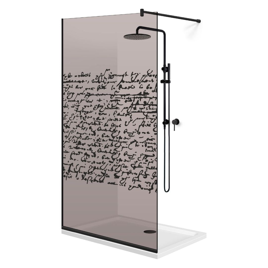 Shower Screens Walk-in, Black shower wall, #Bronze #Bronze