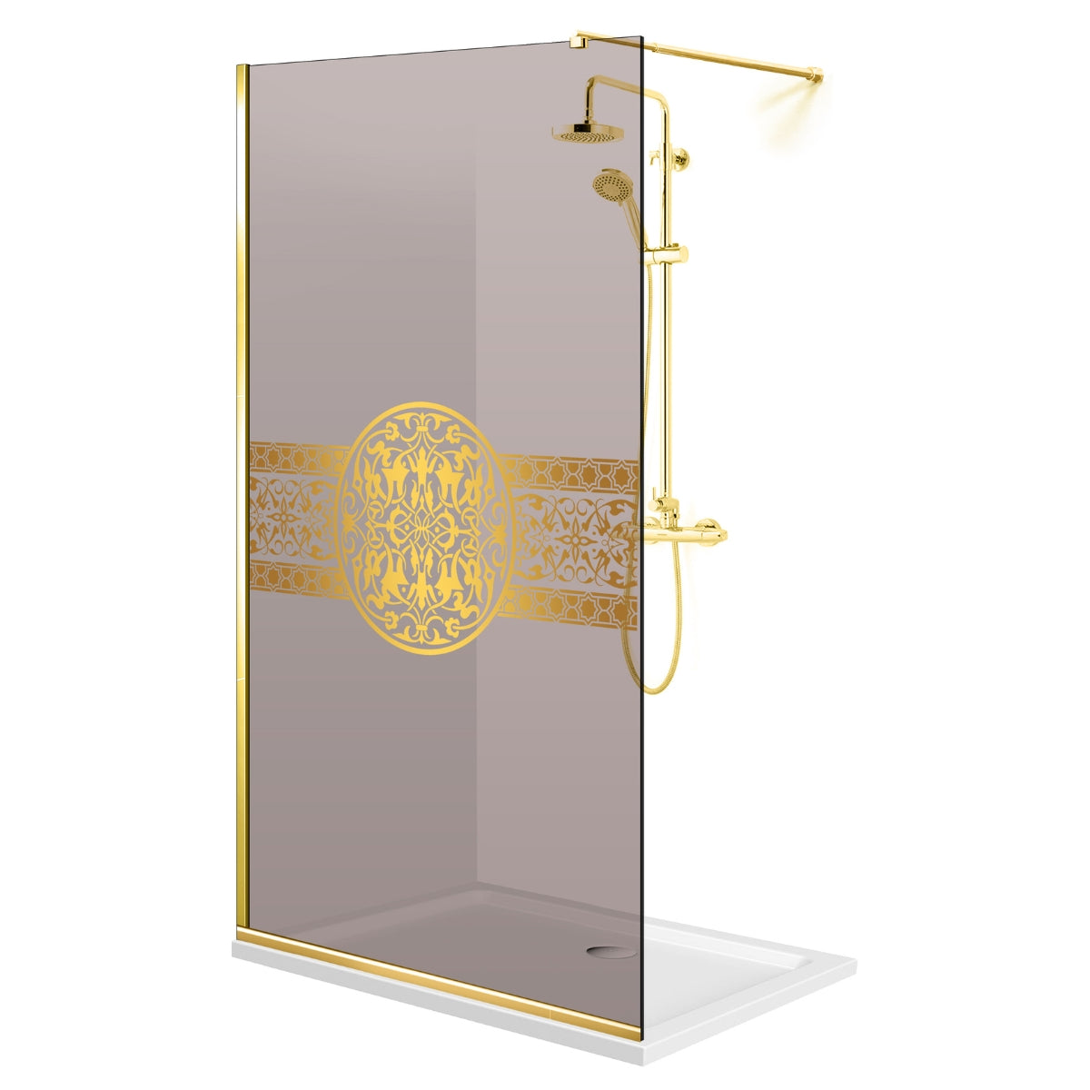 Shower Screens Walk-in, Shower Wall Gold, #Bronze #Bronze