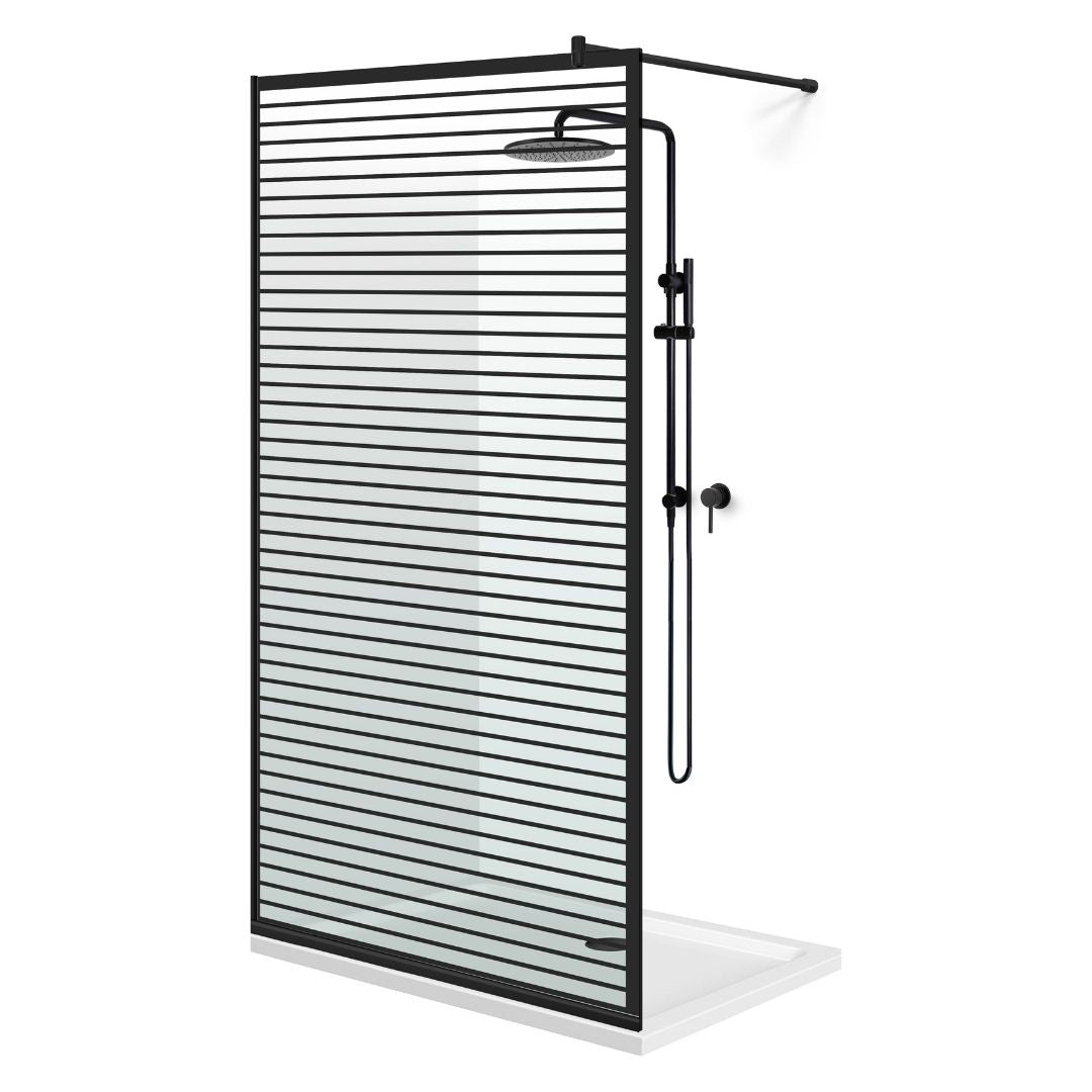 Shower Screens Walk-in, Black Shower Wall, #Clear #Víztiszta