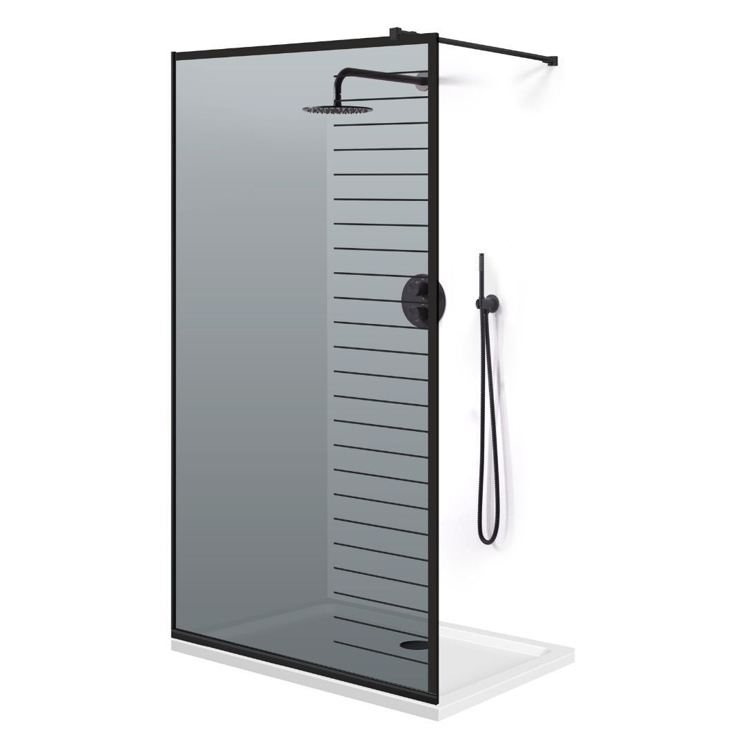 Shower Screens Walk-in, Black shower wall, #Grey #Grey