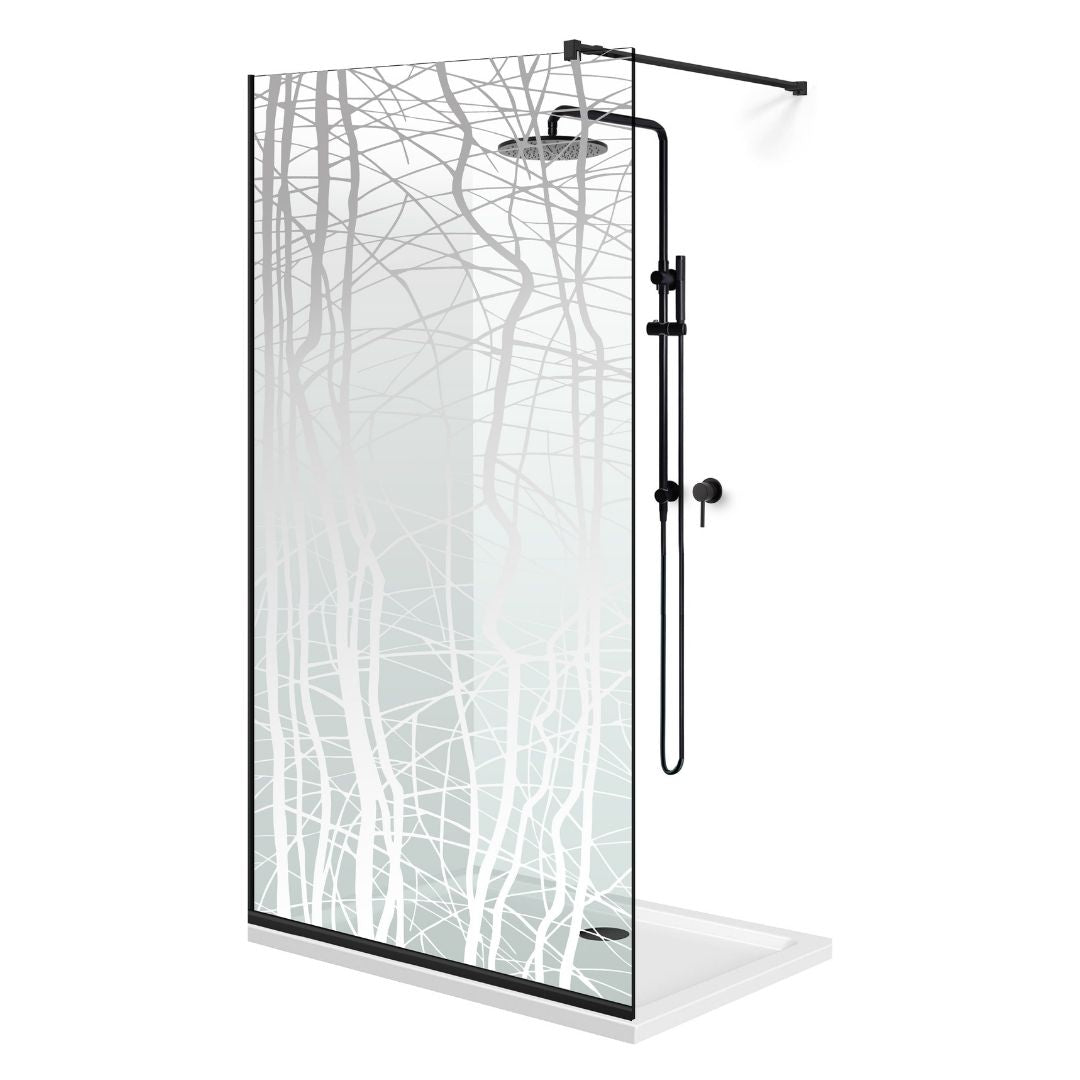 Shower Screens Walk-in, Black Shower Wall, #Clear #Víztiszta