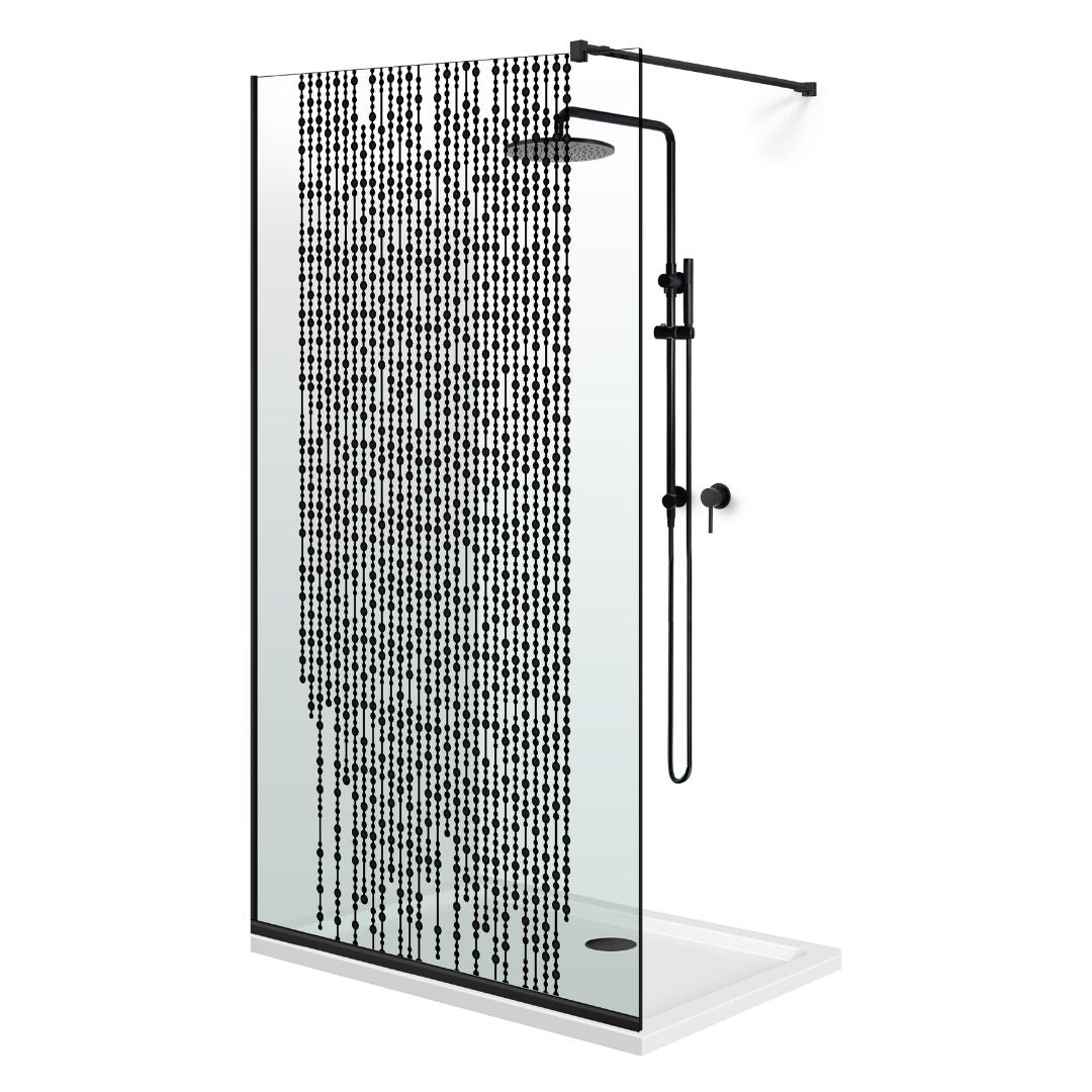 Shower Screens Walk-in, Black Shower Wall, #Clear #Víztiszta