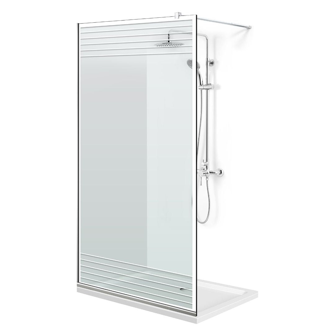 Shower Screens Walk-in, Black Shower Wall, #Clear #Crystal Clear