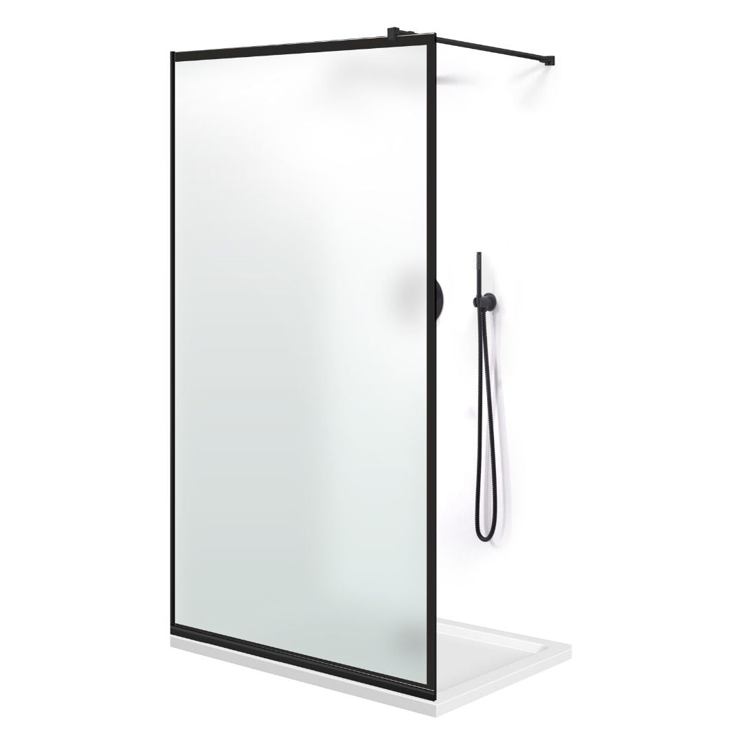 Shower Screens Walk-in, Black Shower Wall, #Satiné #Matt