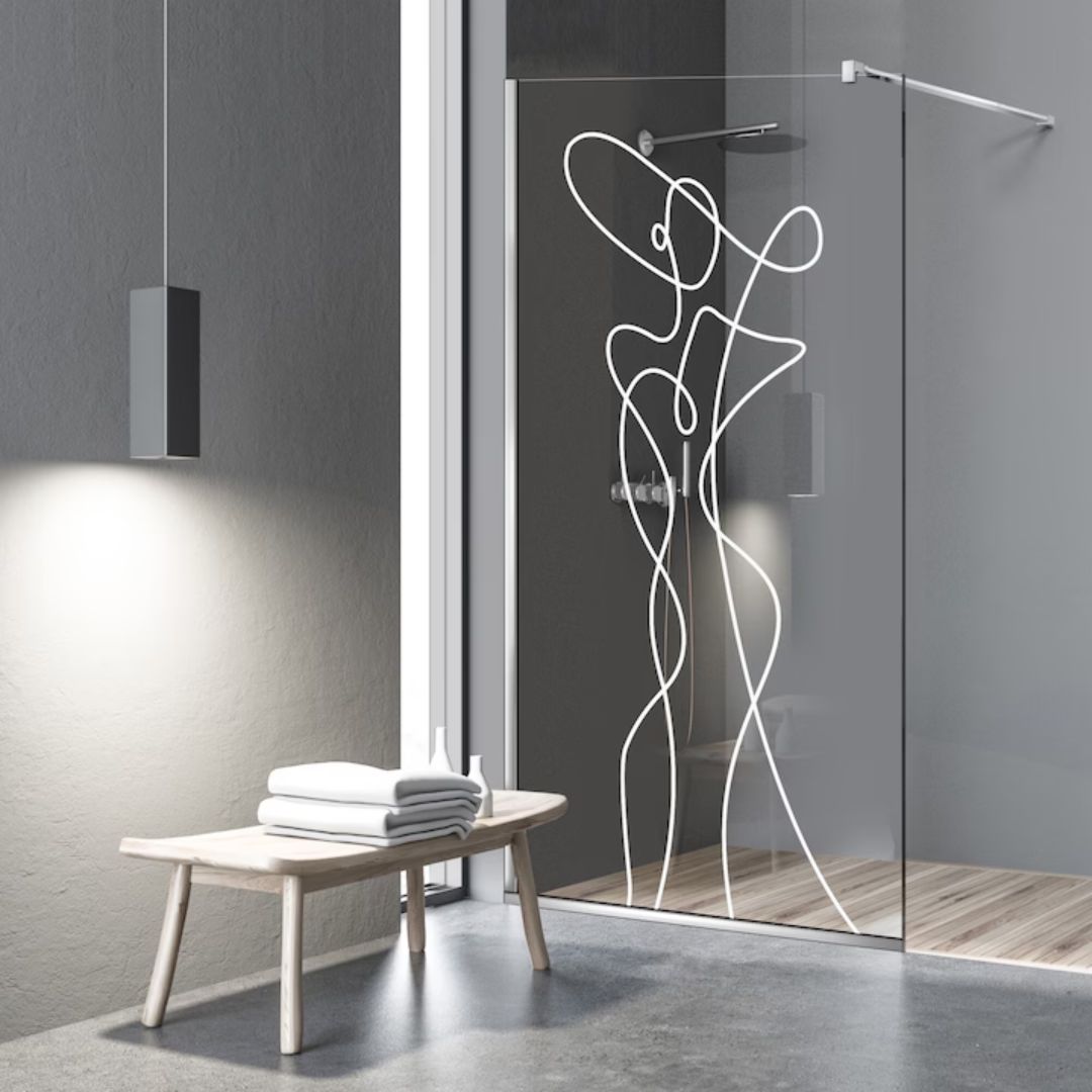 Shower Screens Walk-in, Black Shower Wall, #Clear #Crystal Clear
