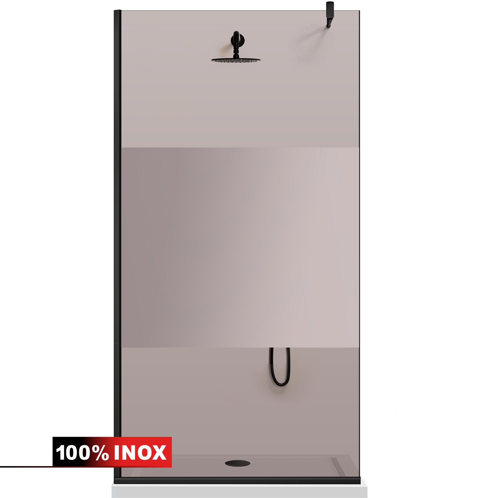 Shower Screens Walk-in, Black shower wall, #Bronze #Bronze