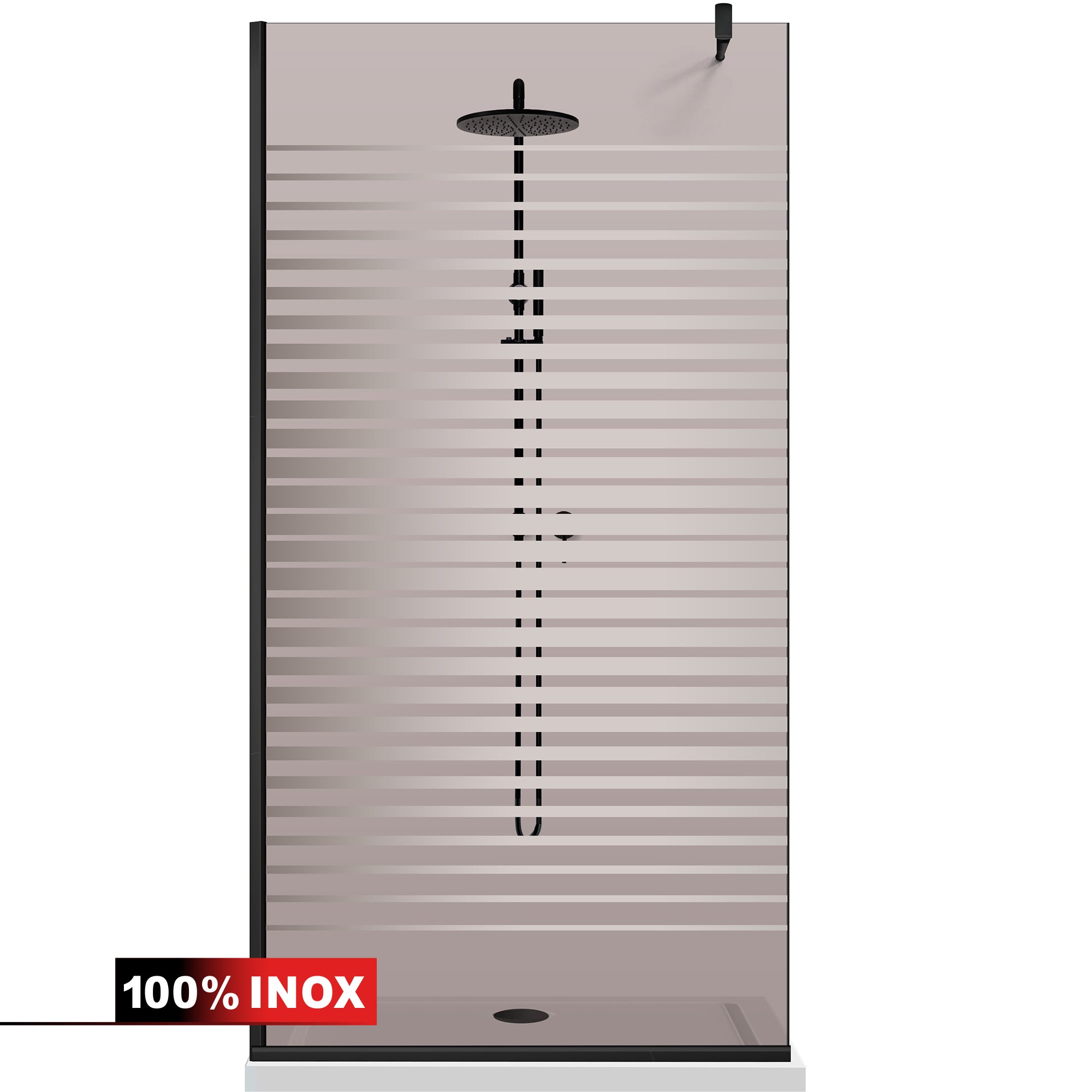 Shower Screens Walk-in, Black shower wall, #Bronze #Bronze