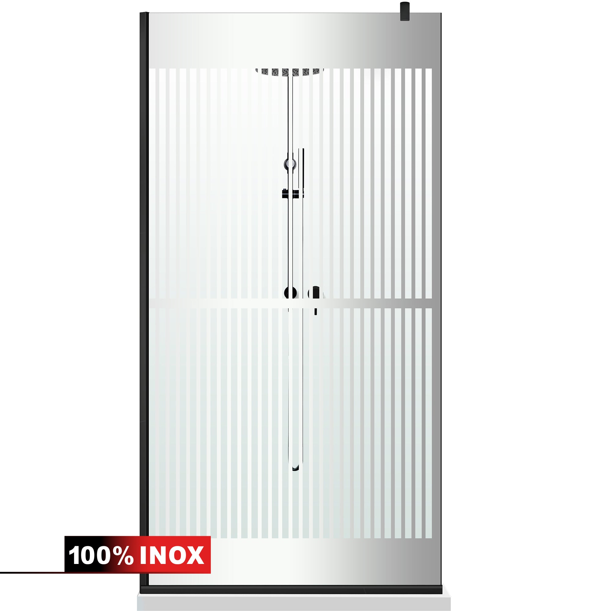 Shower Screens Walk-in, Black Shower Wall, #Clear #Víztiszta