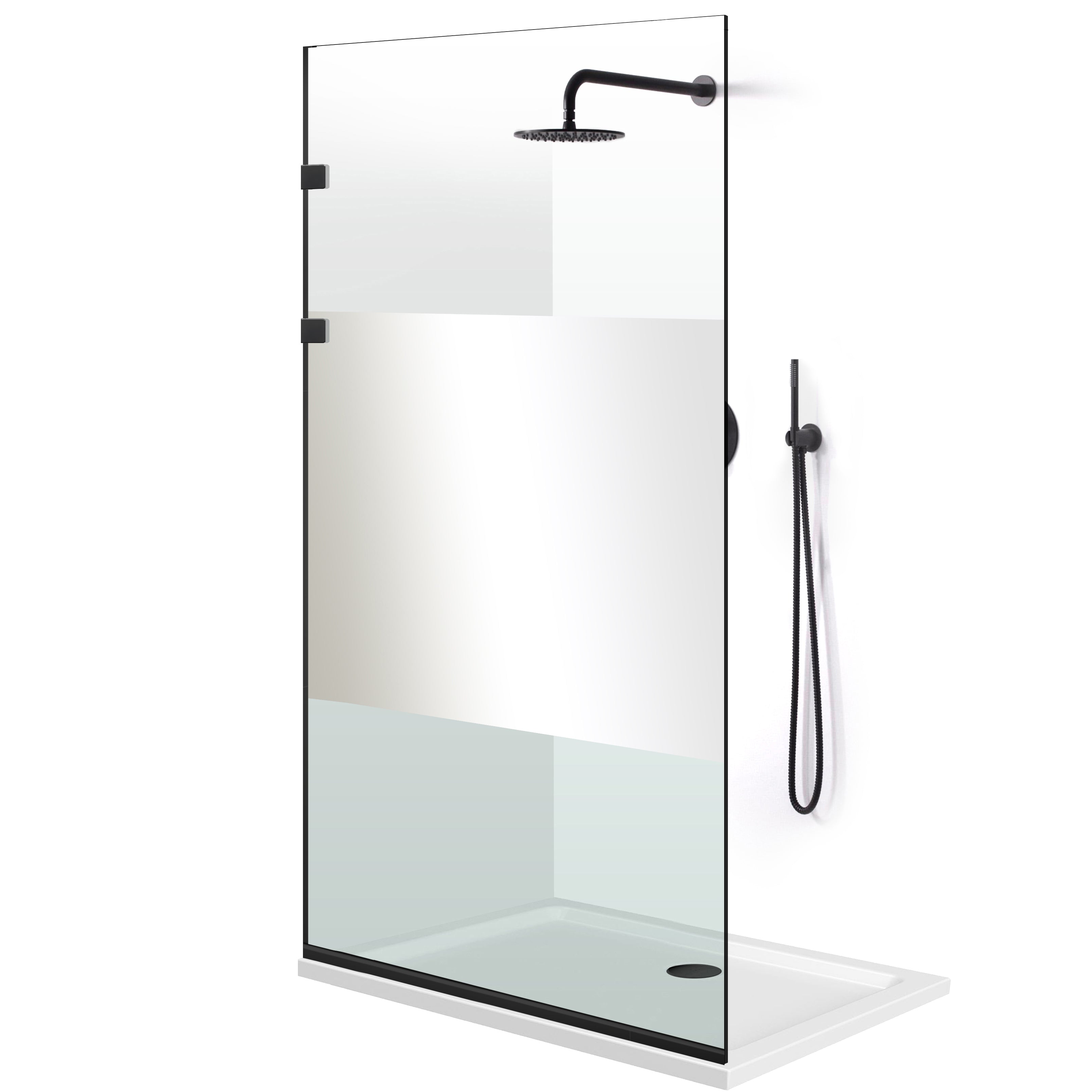Shower Screens Walk-in, Shower wall Stainless steel, #Clear #Víztiszta