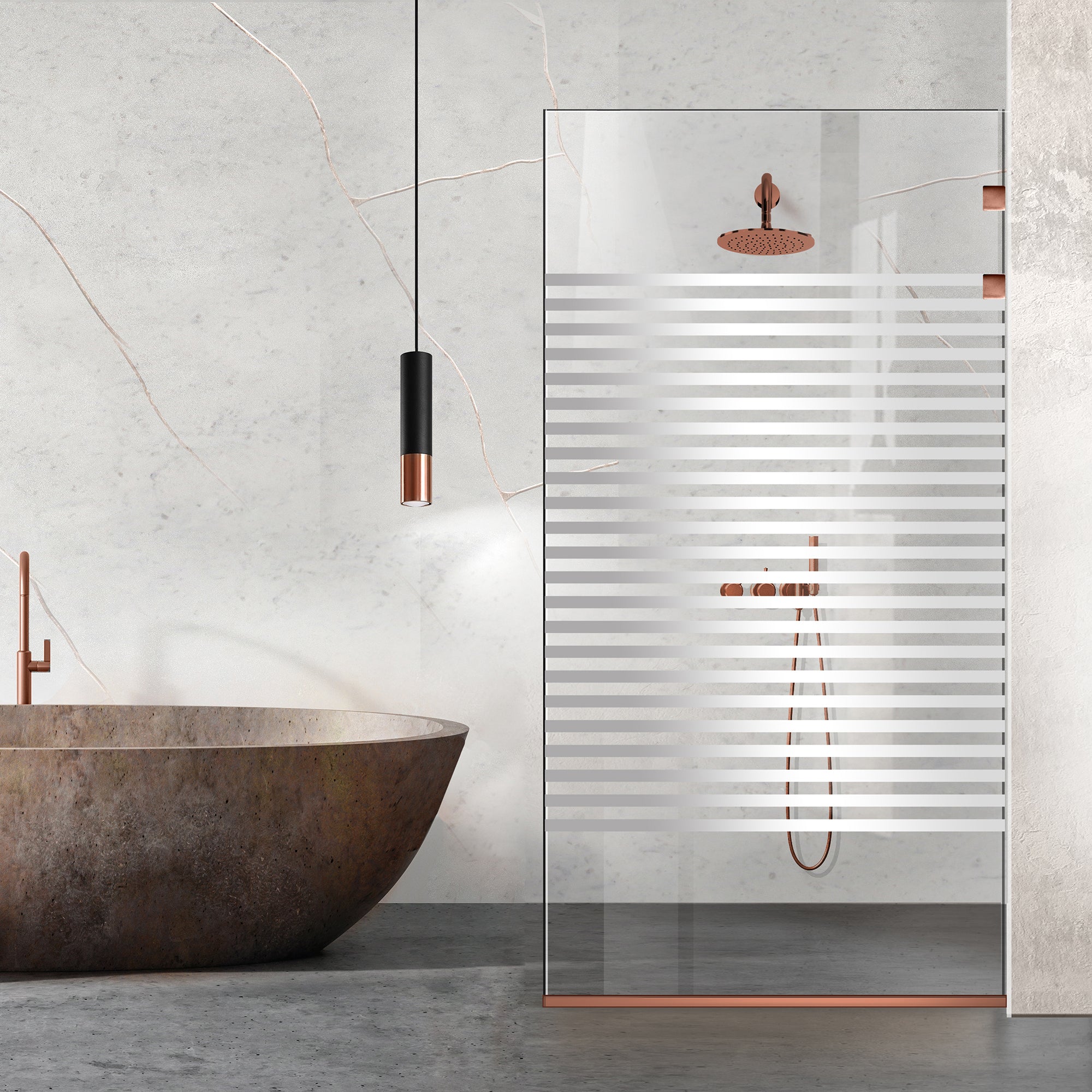Shower Screens Walk-in, Stainless steel shower wall, matte black, #Clear #Clear