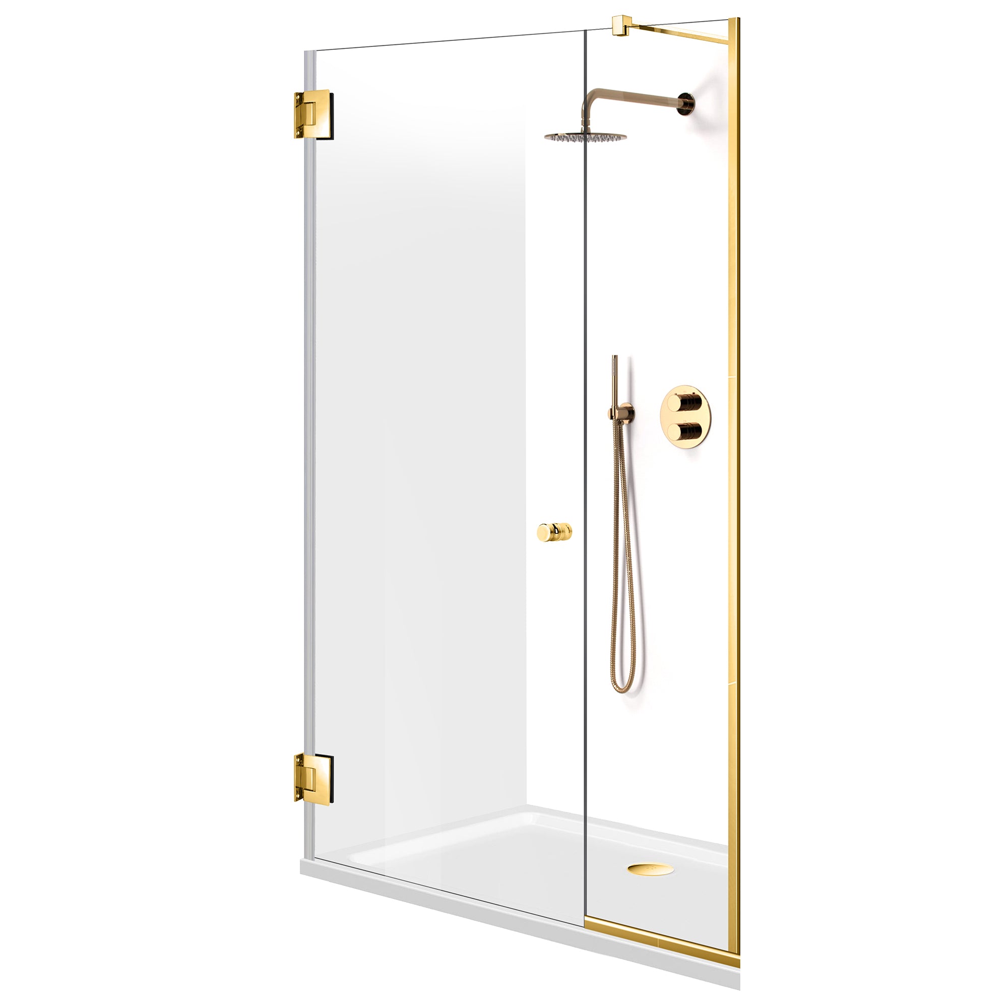 Shower Doors golden #Clear