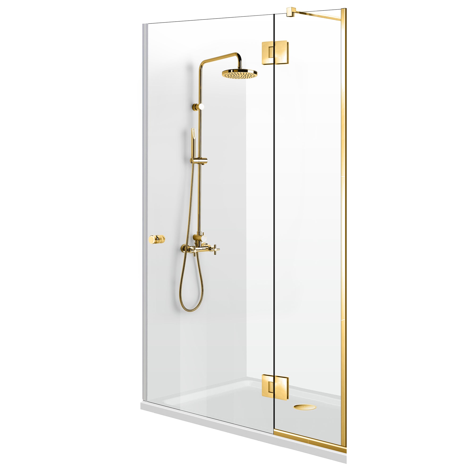 Shower Doors golden #Clear