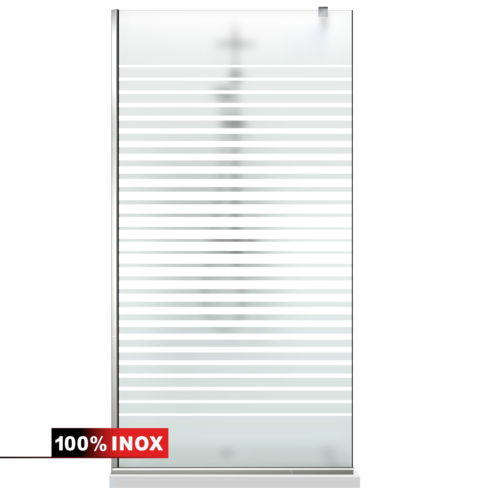 Paravan dus Walk-in, Perete dus Inox, #Mata #Matt