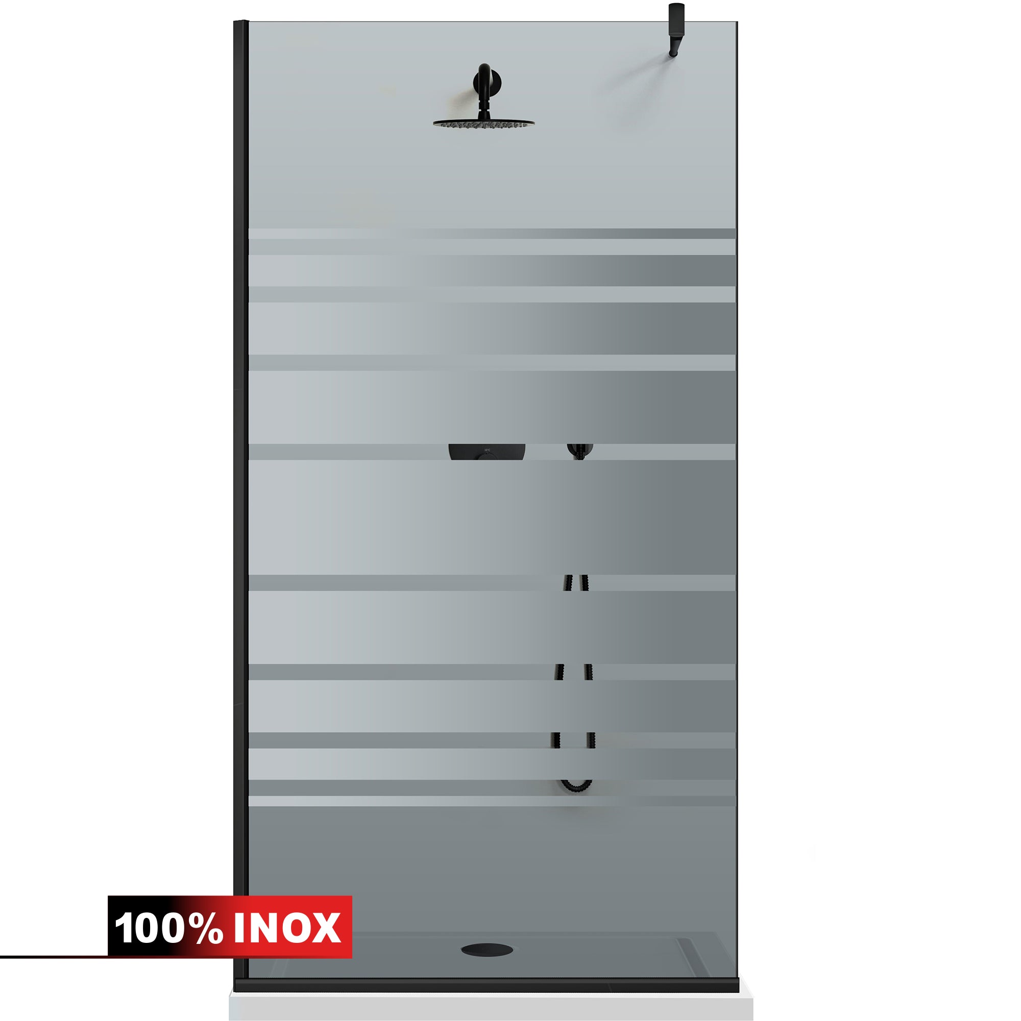 Shower Screens Walk-in, Black shower wall, #Grey #Grey