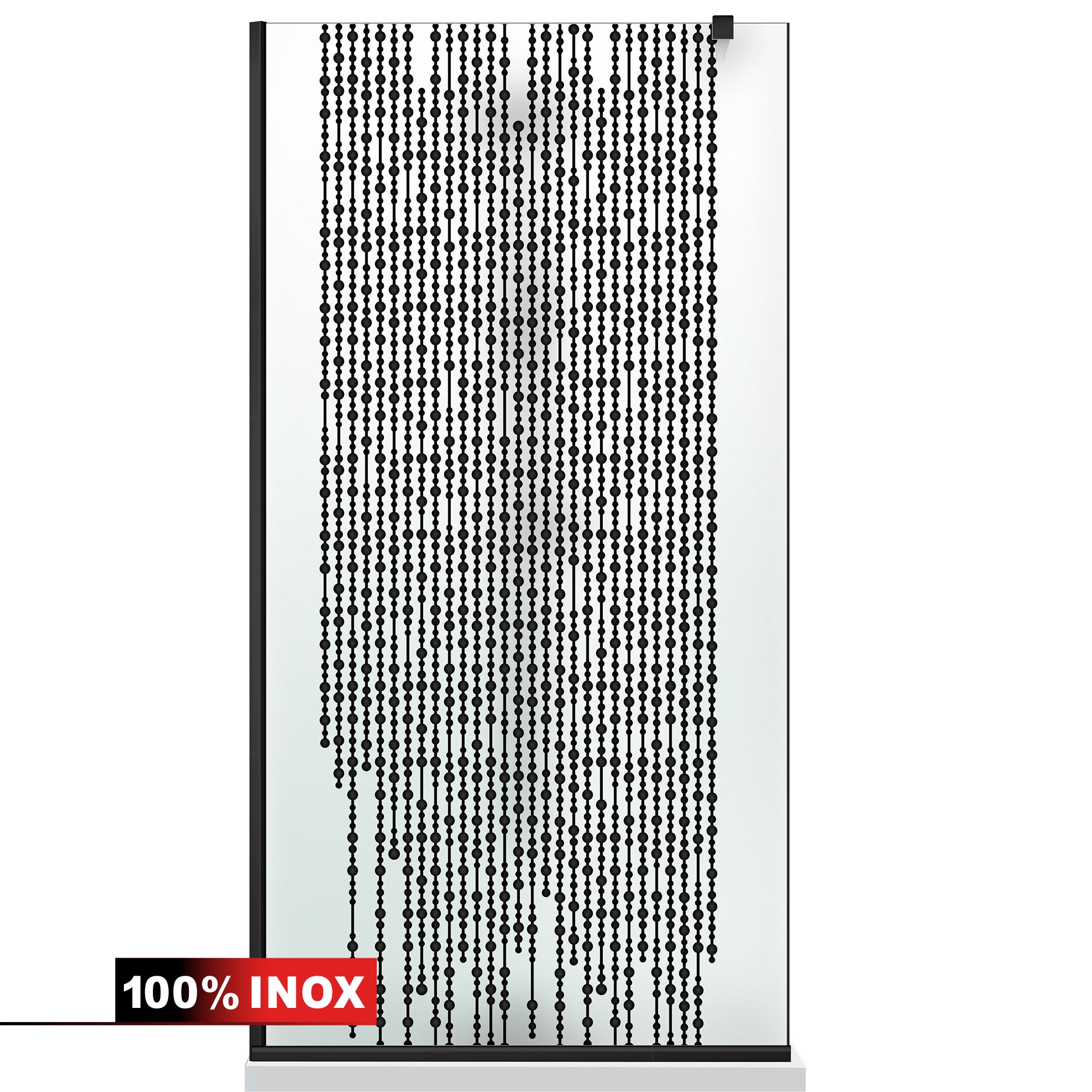 Shower Screens Walk-in, Black Shower Wall, #Satiné #Matt
