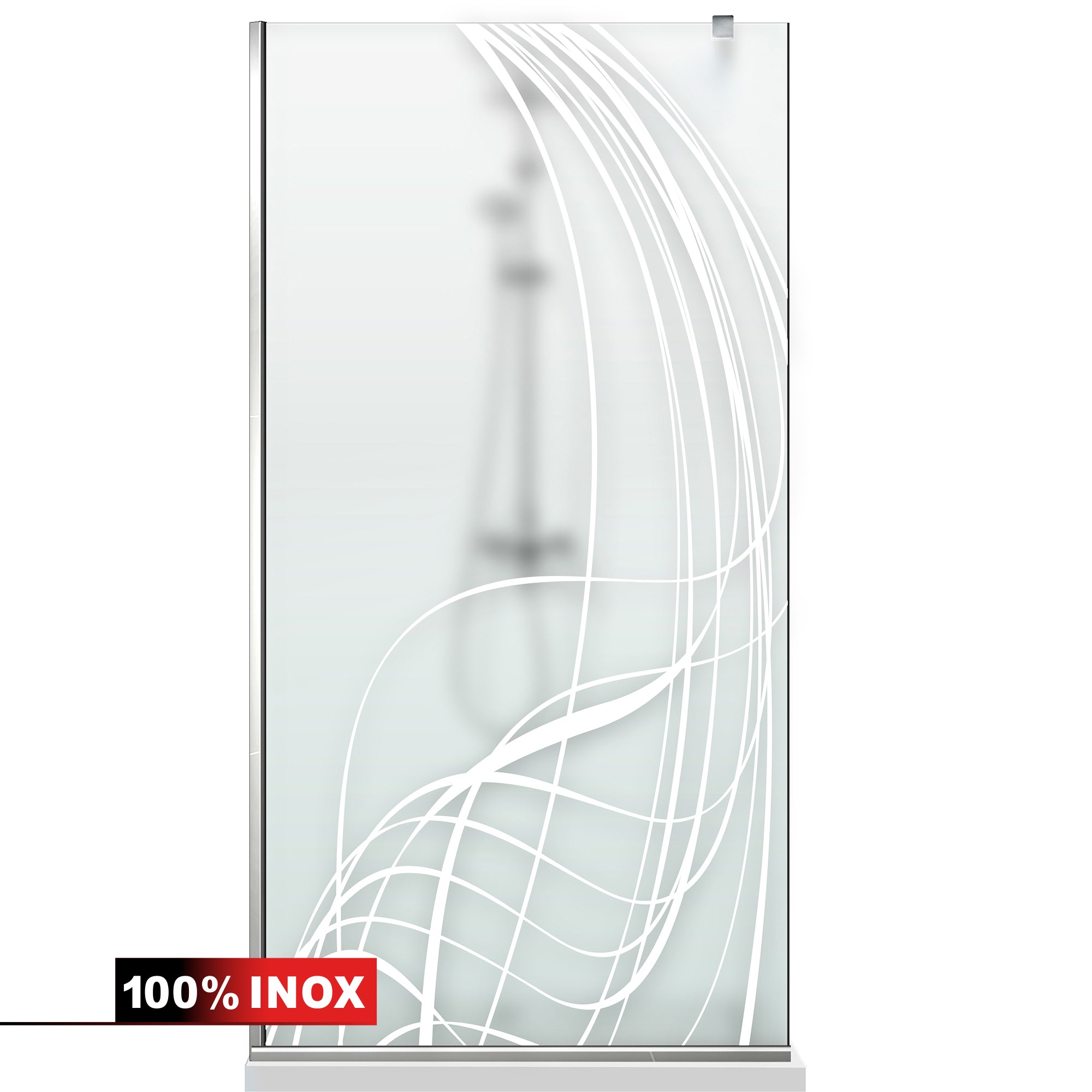 Shower Screens Walk-in, Shower wall Stainless steel, #Satin #Matt