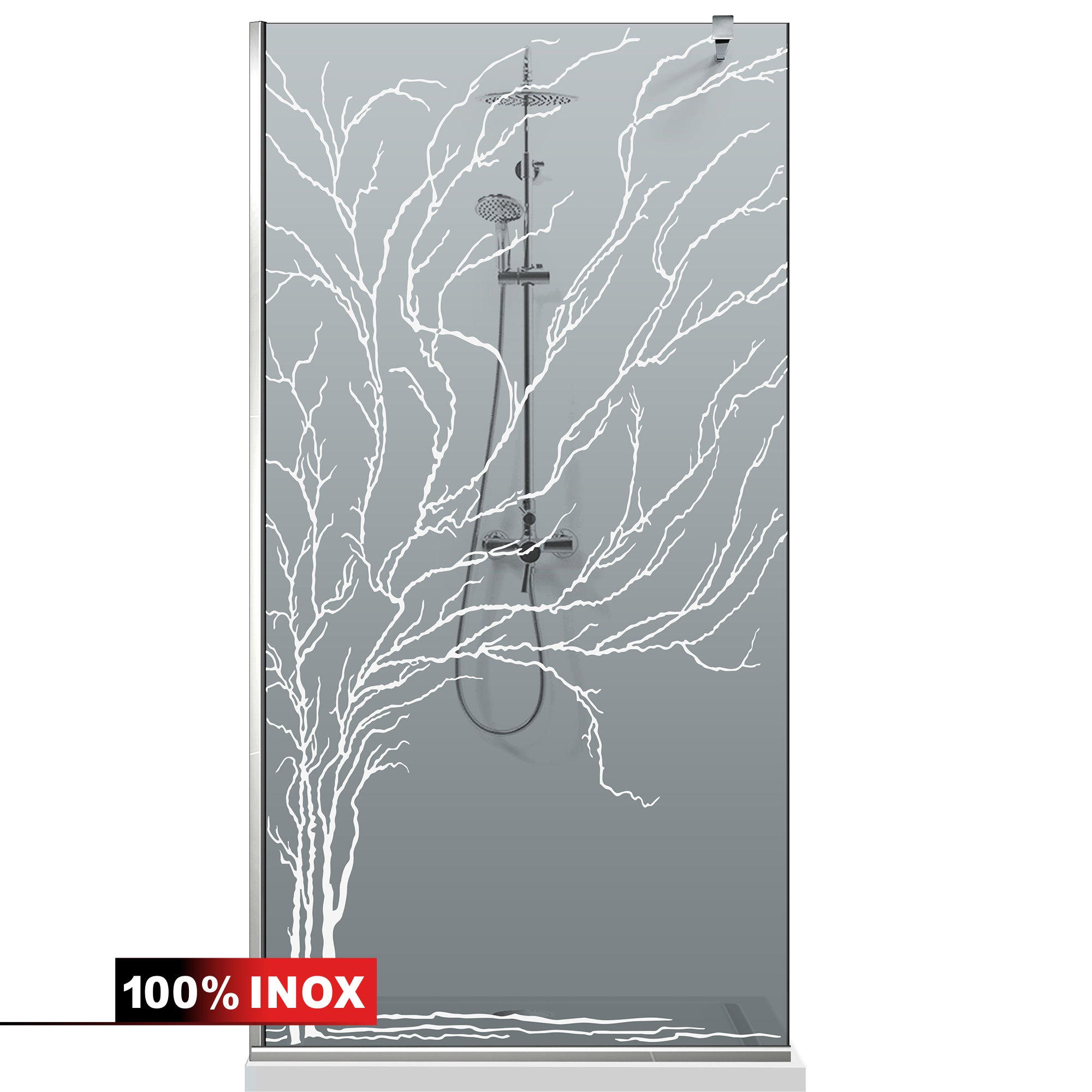 Shower Screens Walk-in, Shower wall Stainless steel, #Grey #Grey