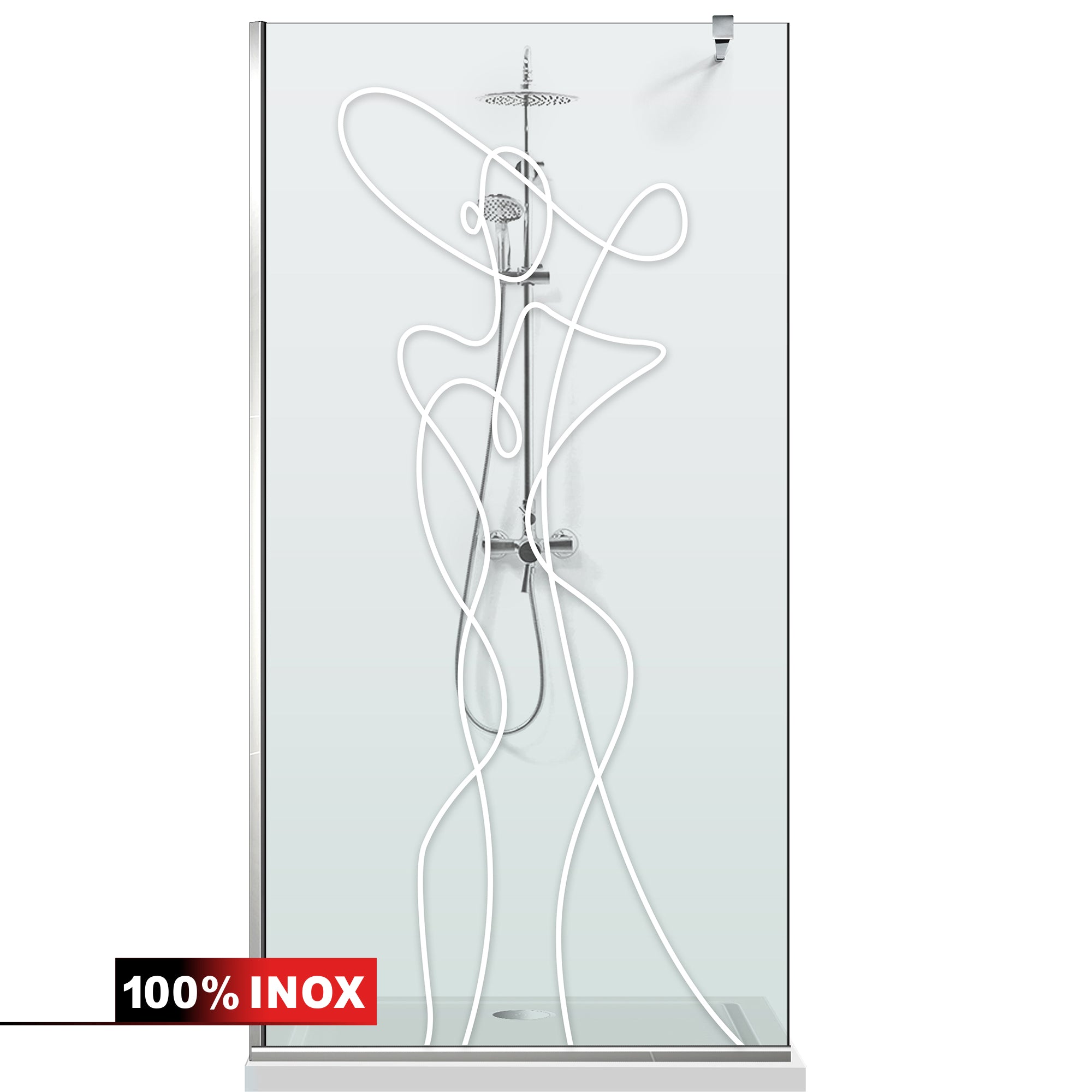 Shower Screens Walk-in, Shower wall Stainless steel, #Clear #Water-clear