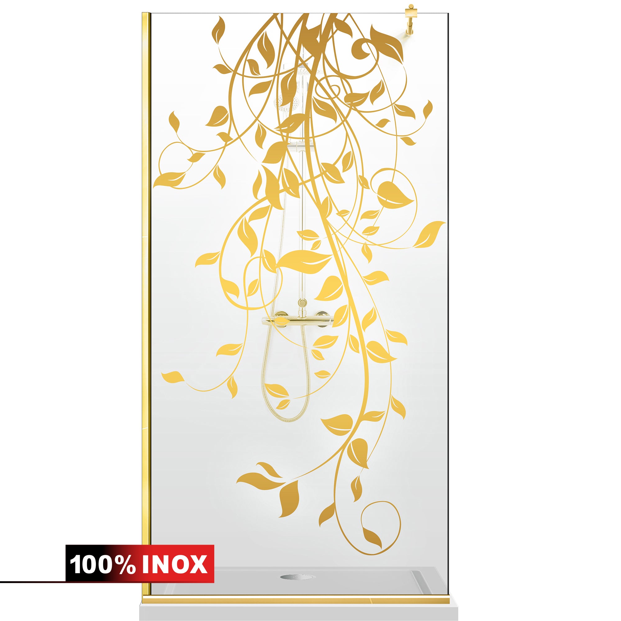 Shower Screens Walk-in, Shower Wall Gold, #Clear #Water-Clear