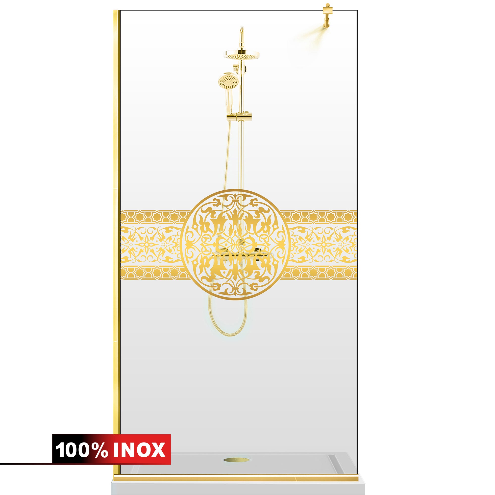 Shower Screens Walk-in, Shower Wall Gold, #Clear #Water-Clear