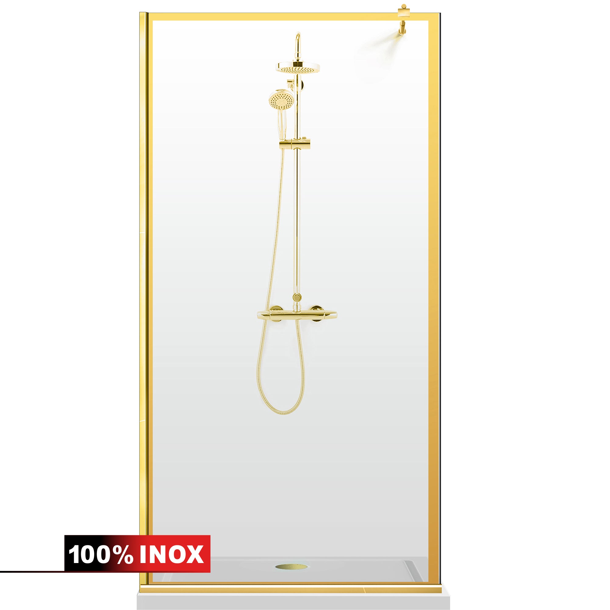Shower Screens Walk-in, Black Shower Wall, #Clear #Crystal Clear