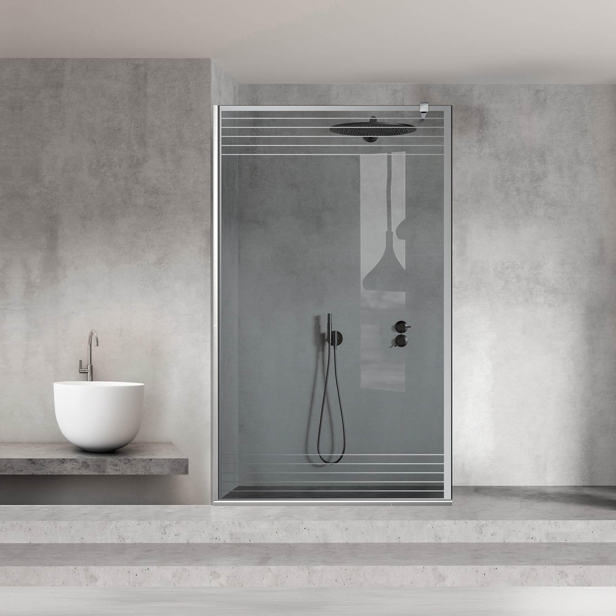 Shower Screens Walk-in, Shower wall Stainless steel, #Grey #Grey