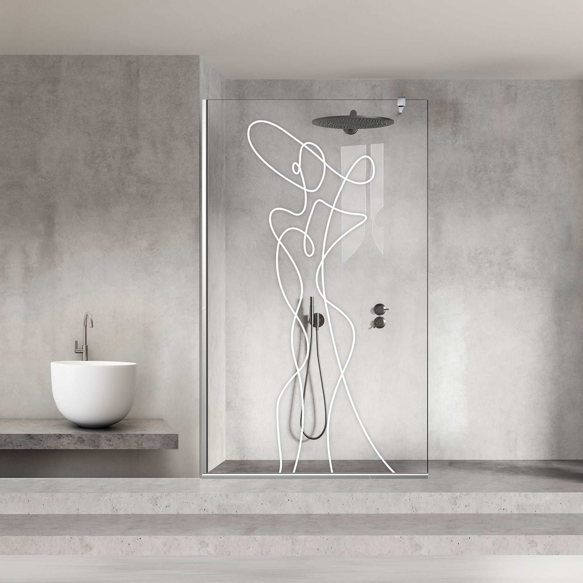 Shower Screens Walk-in, Shower wall Stainless steel, #Clear #Water-clear