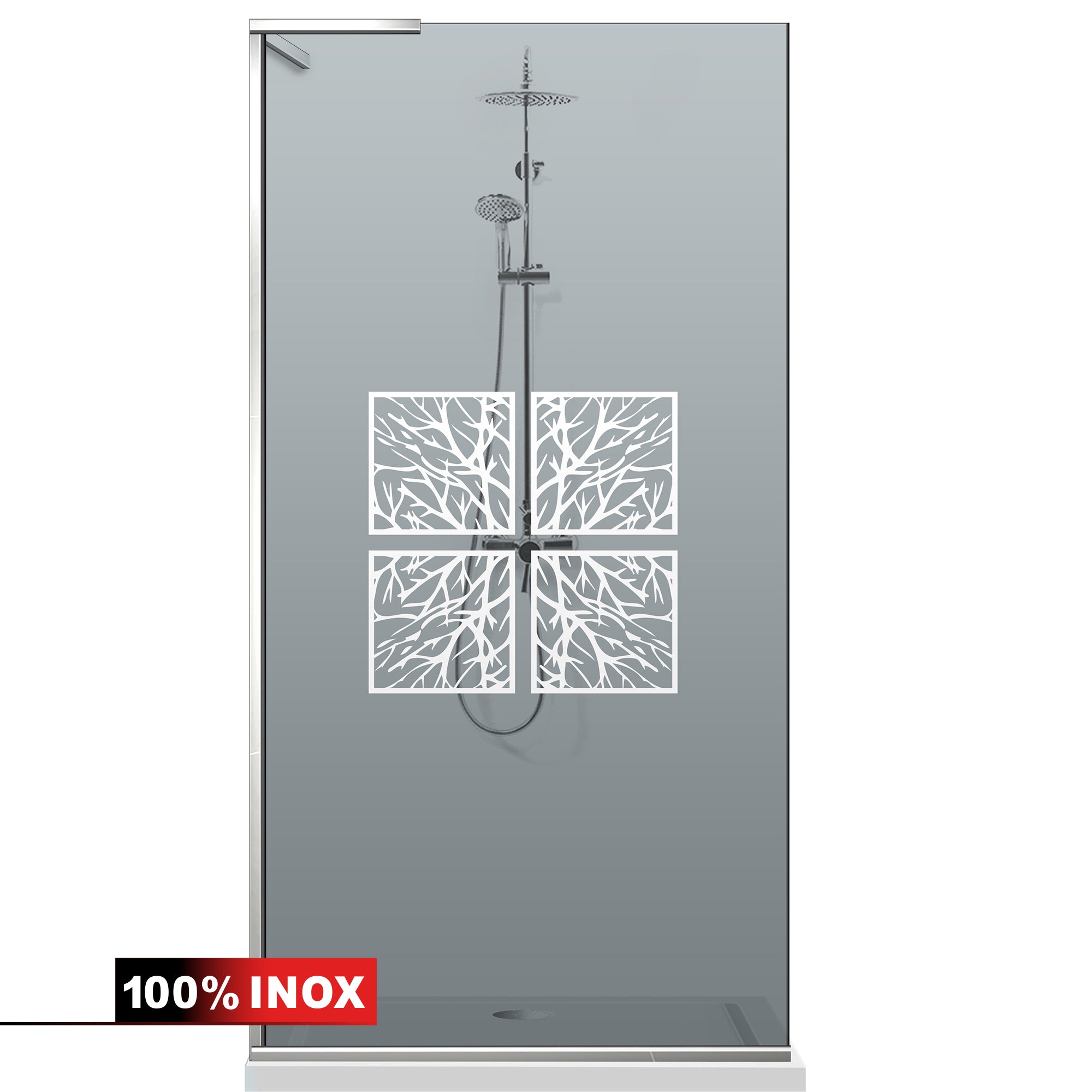 Shower Screens Walk-in, Shower wall Stainless steel, #Grey #Szürke
