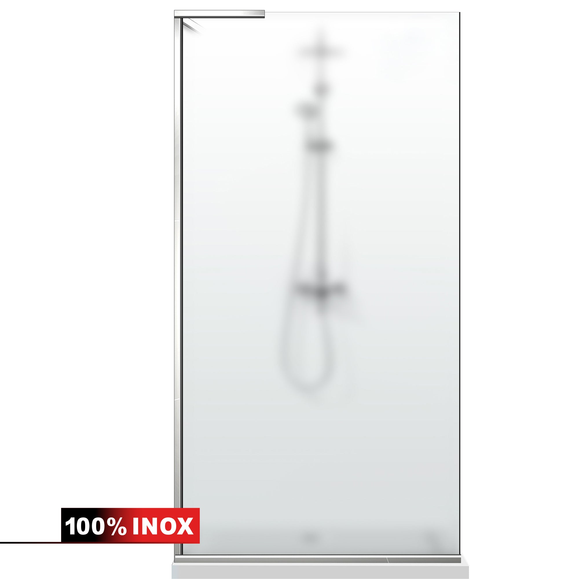 Shower Screens Walk-in, Shower wall Stainless steel, #Satiné #Matt