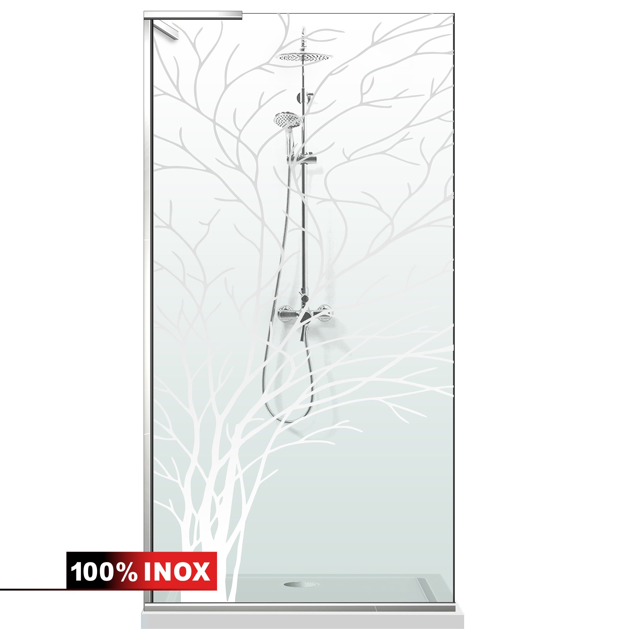 Shower Screens Walk-in, Shower wall Stainless steel, #Clear #Víztiszta
