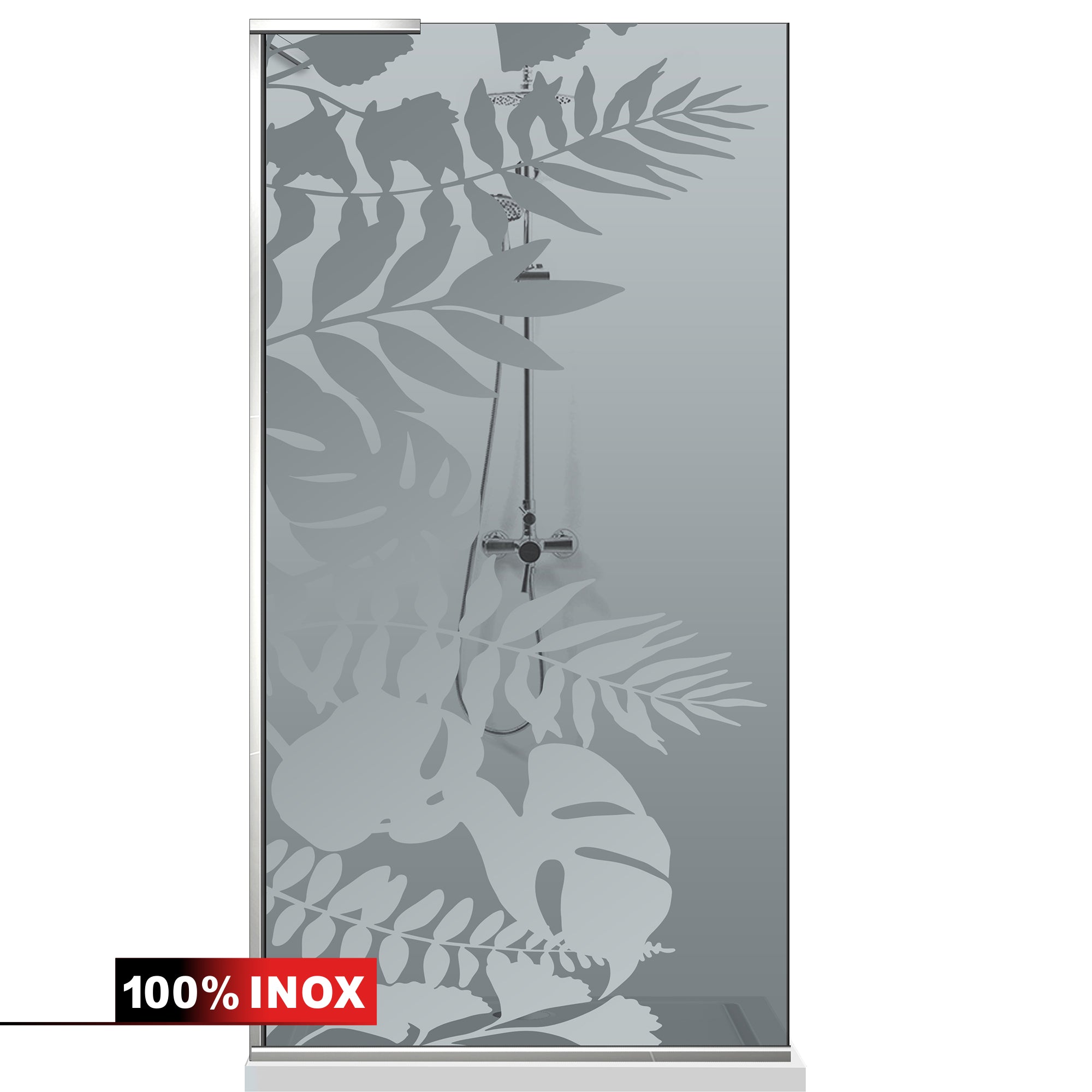 Shower Screens Walk-in, Shower wall Stainless steel, #Grey #Szürke