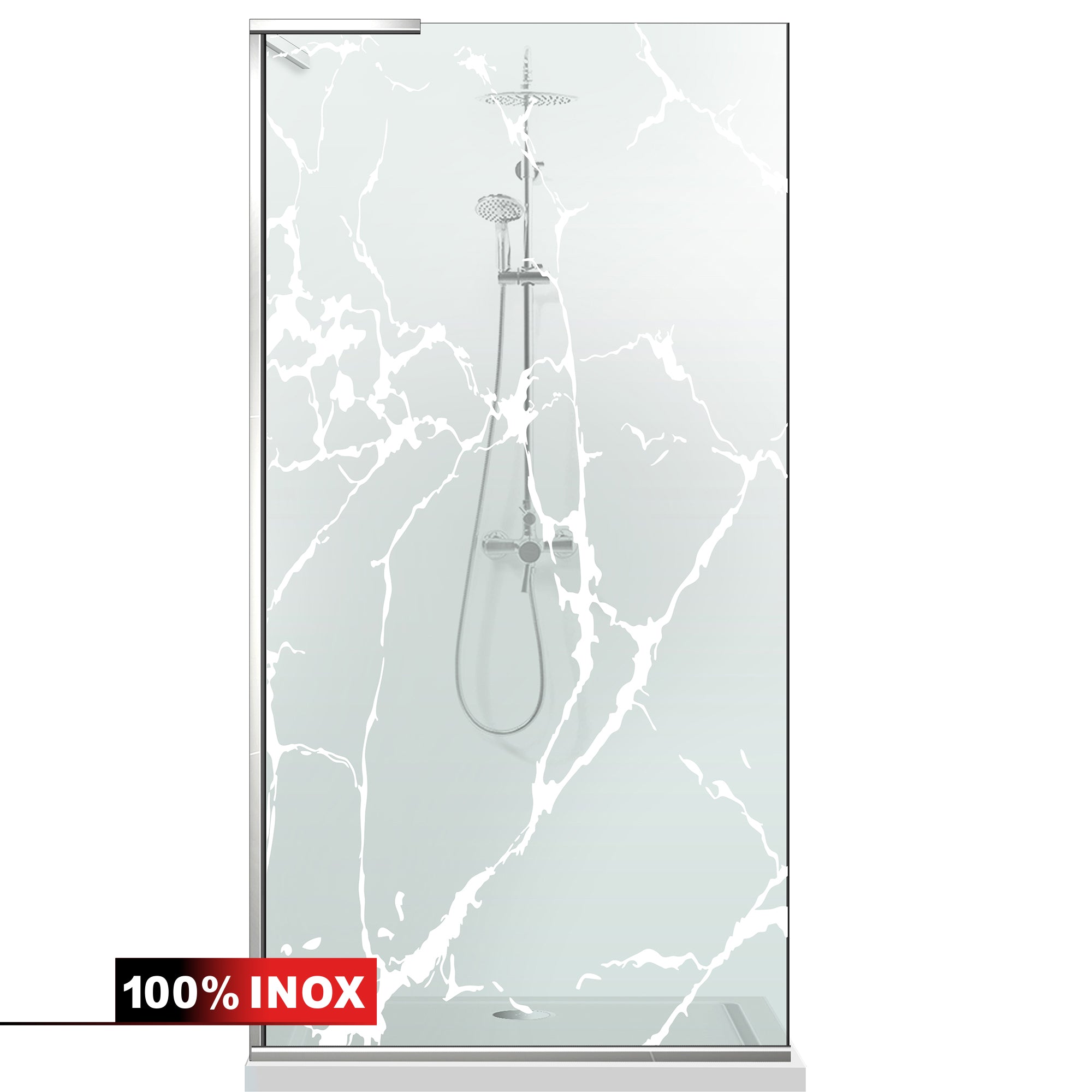 Shower Screens Walk-in, Shower wall Stainless steel, #Clear #Víztiszta