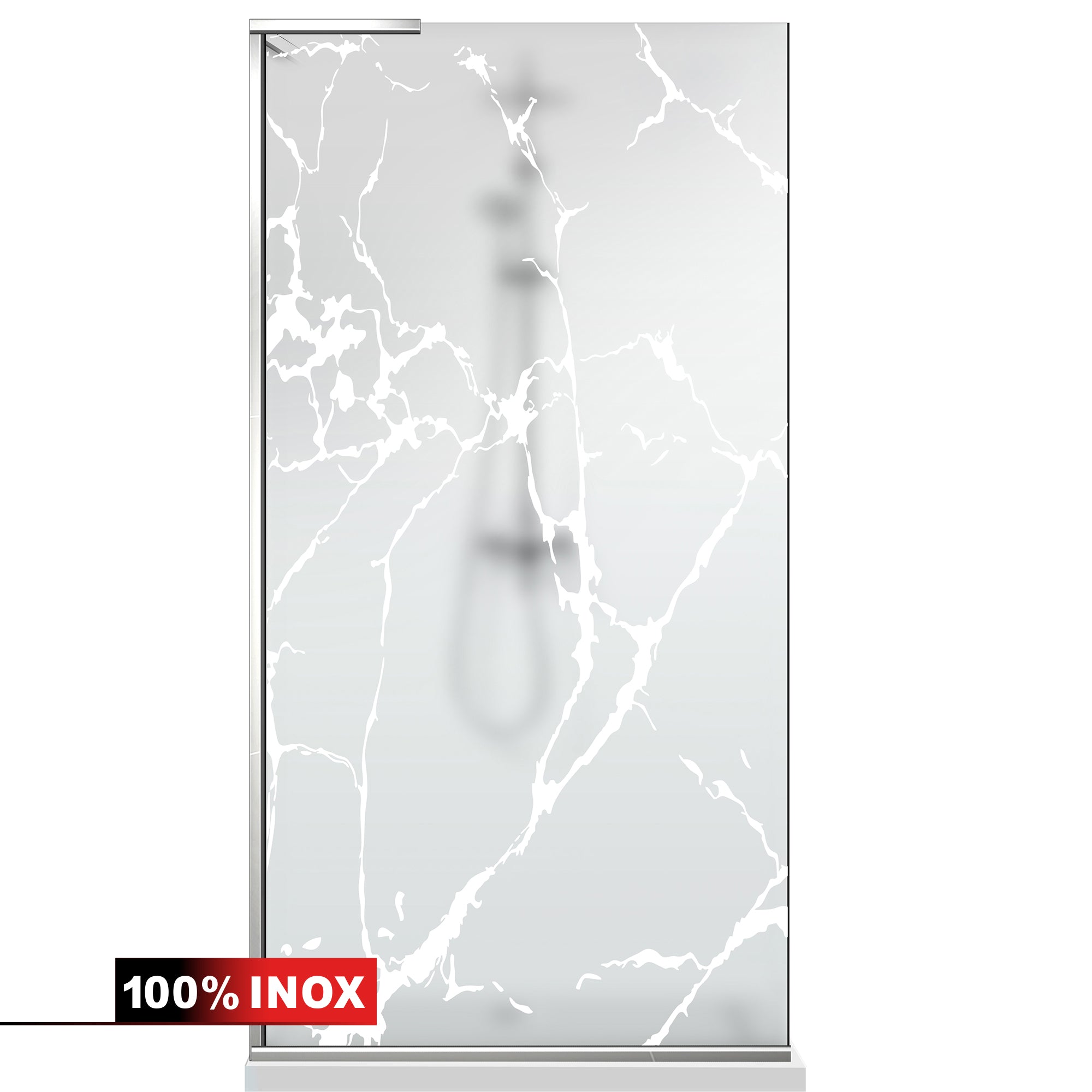 Shower Screens Walk-in, Shower wall Stainless steel, #Satiné #Matt