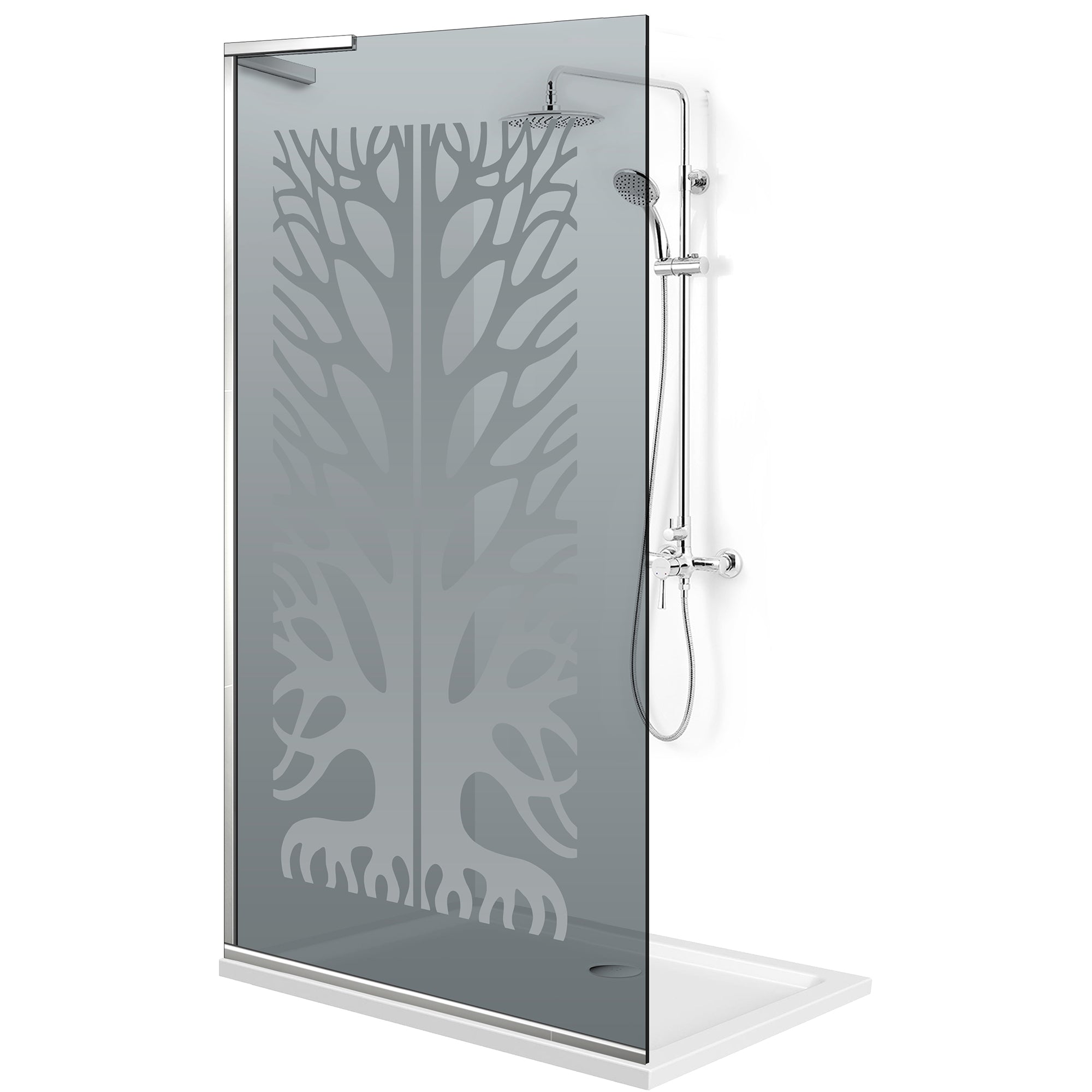 Shower Screens Walk-in, Shower wall Stainless steel, #Grey #Szürke