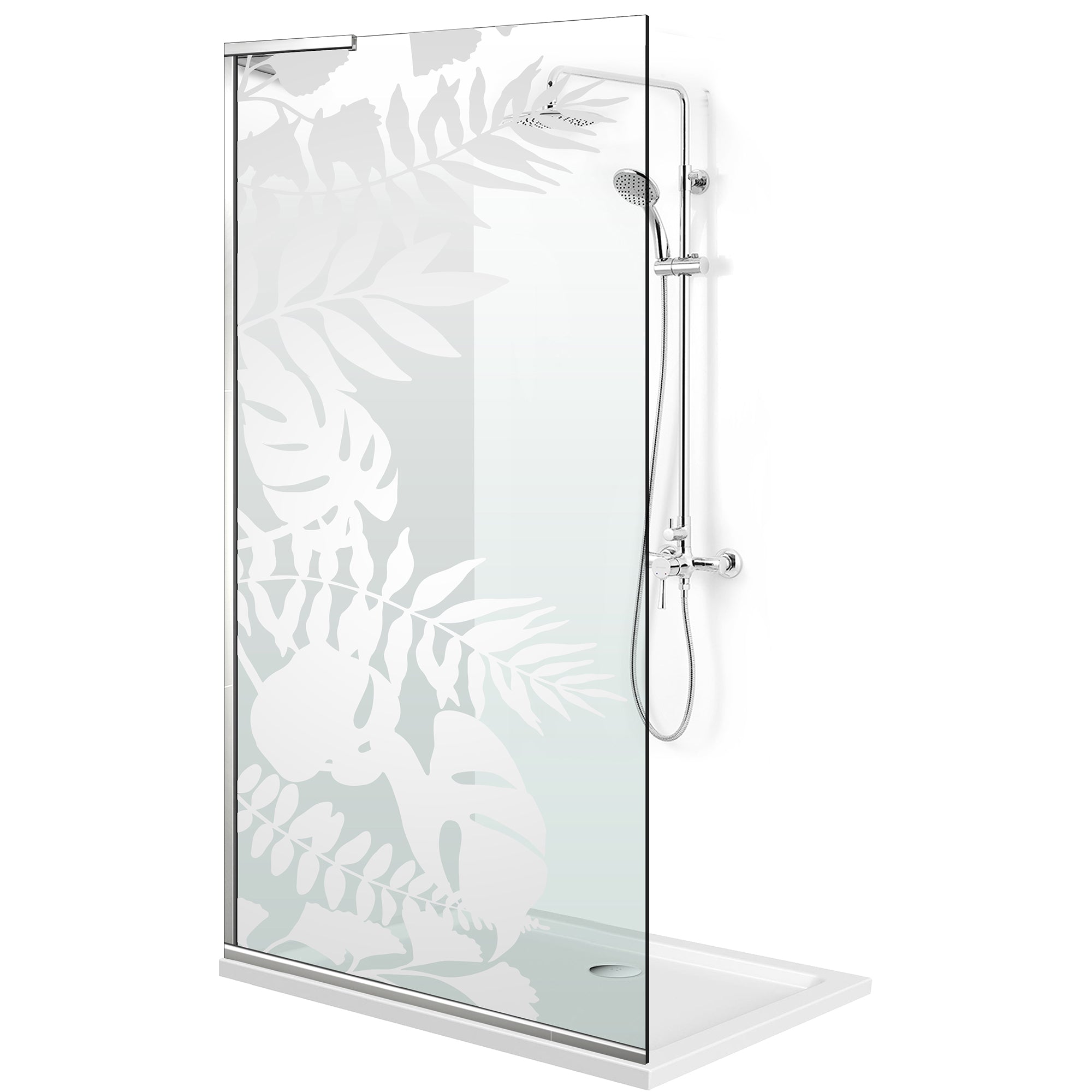 Shower Screens Walk-in, Shower wall Stainless steel, #Clear #Víztiszta