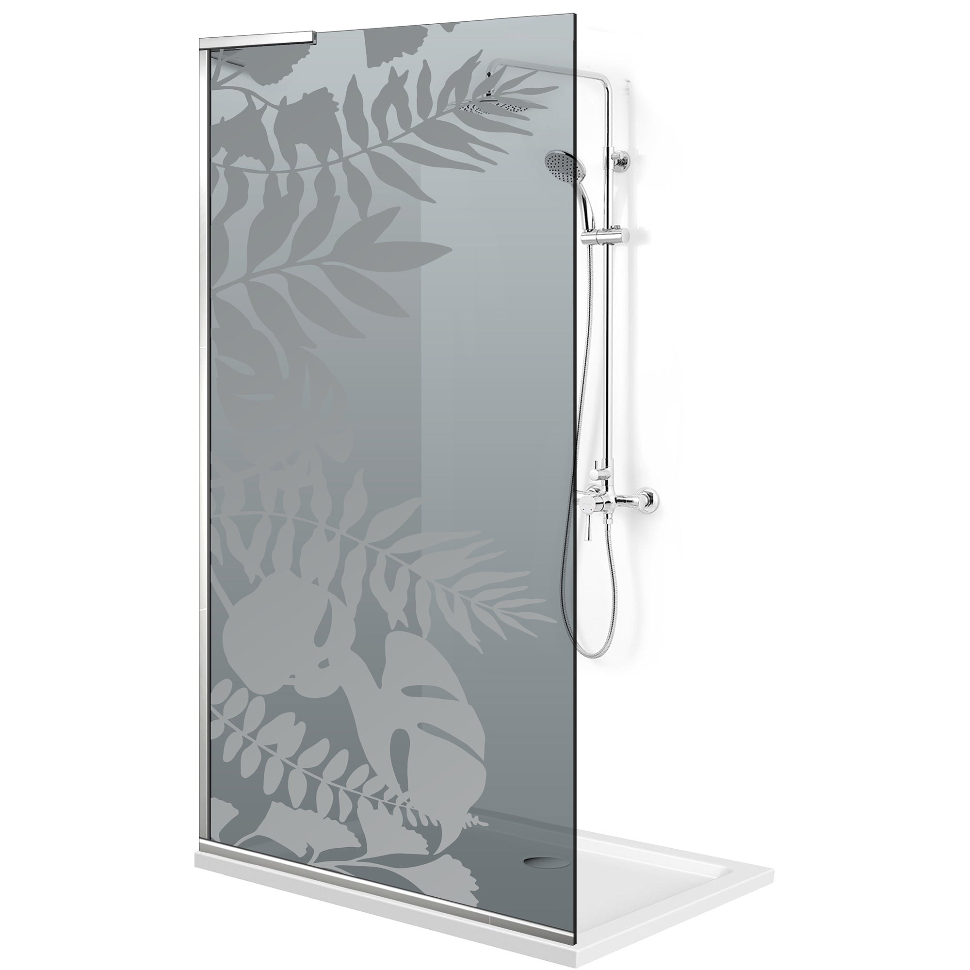 Shower Screens Walk-in, Shower wall Stainless steel, #Grey #Szürke