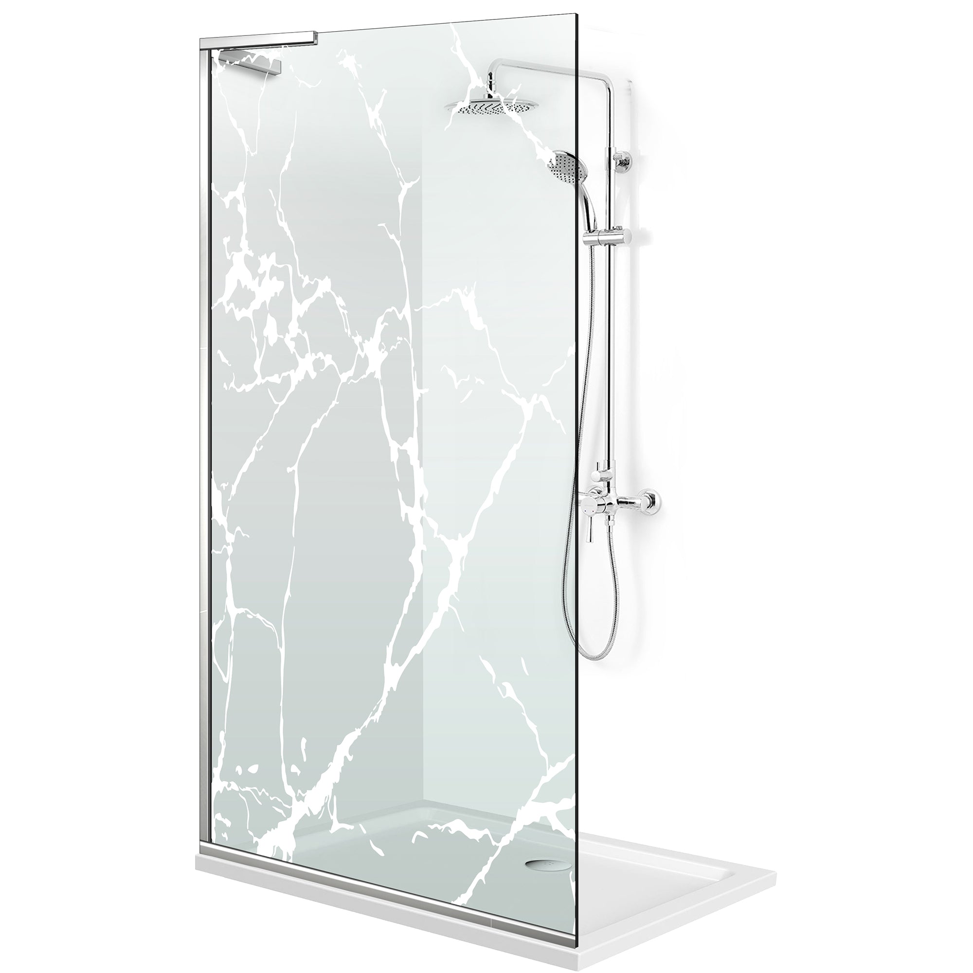 Shower Screens Walk-in, Shower wall Stainless steel, #Clear #Víztiszta
