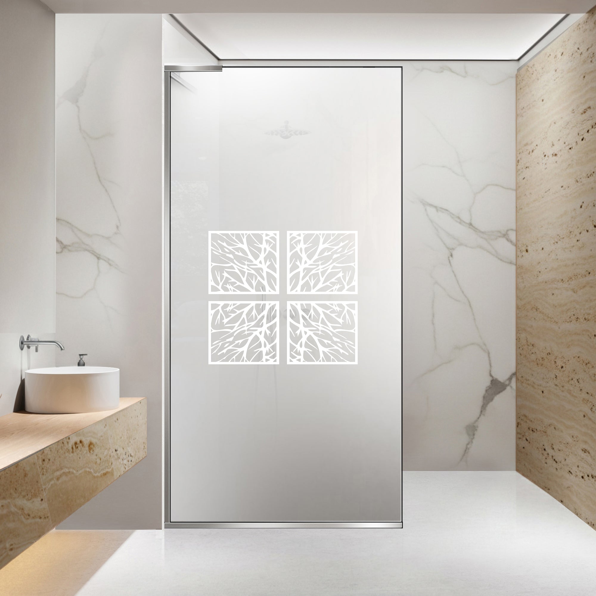 Shower Screens Walk-in, Shower wall Stainless steel, #Satiné #Matt