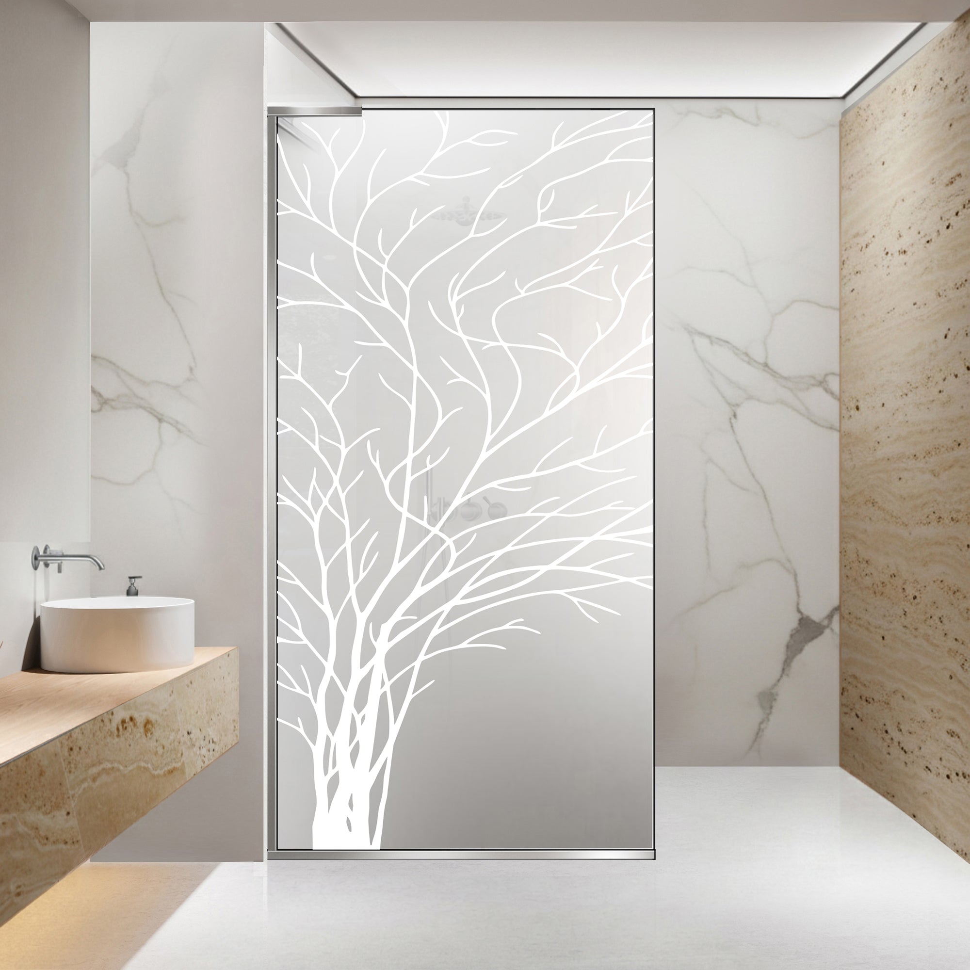 Shower Screens Walk-in, Shower wall Stainless steel, #Satiné #Matt