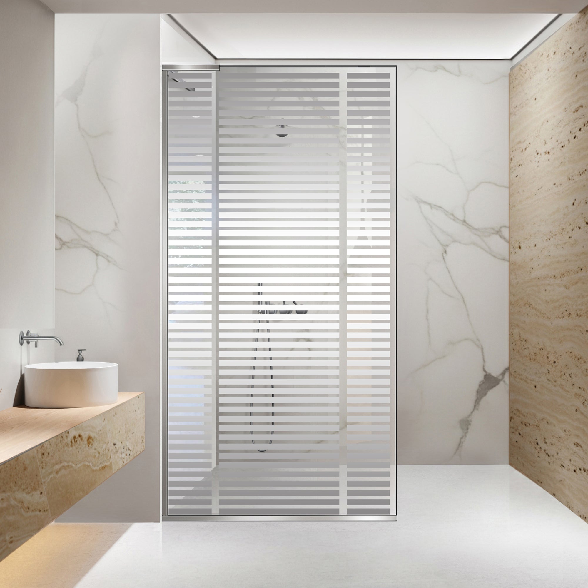 Shower Screens Walk-in, Shower wall Stainless steel, #Clear #Víztiszta